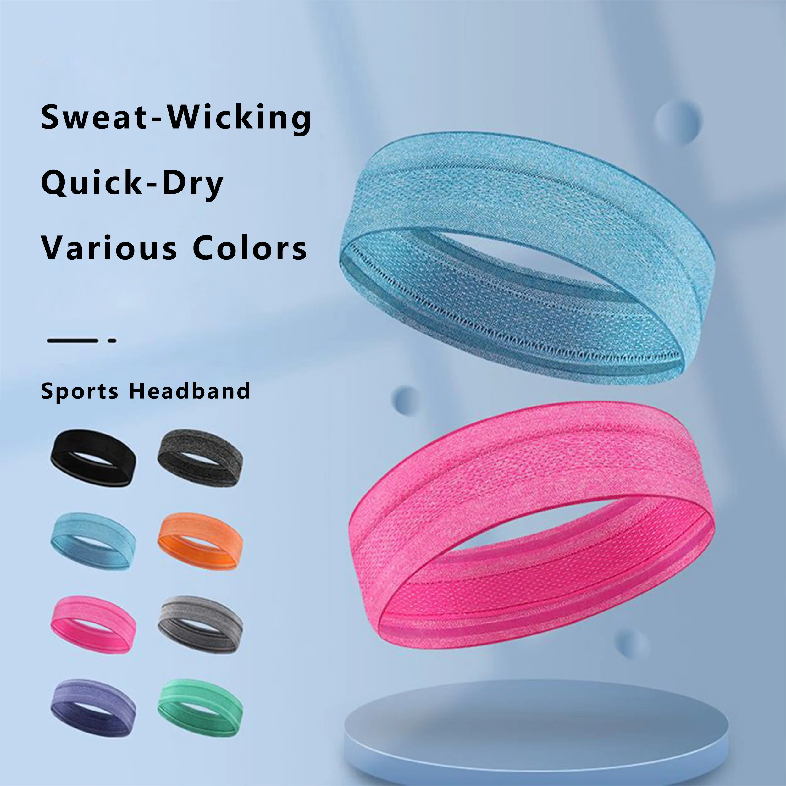 Anna-Kaci No Damage Stretchy Headbands Moisture-Wicking Quick-Dry for Sports Running Yoga Workouts Unisex sold by Anna-Kaci product image thumbnail 4