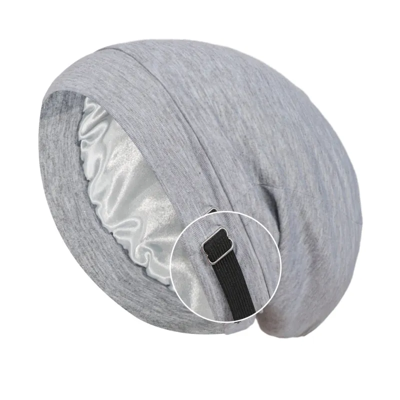 Anna-Kaci Women's Adjustable Satin-Lined Sleep Bonnet with Soft Stretch Fit and Secure Strap Closure made by Anna-Kaci