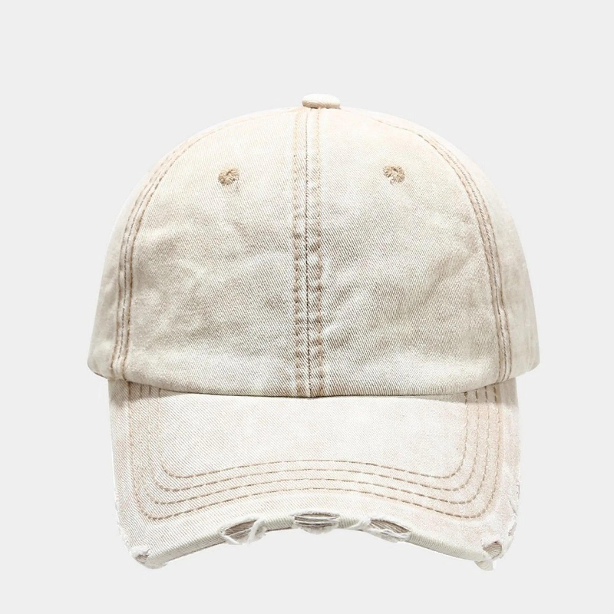 Anna-Kaci Women's Distressed Washed Baseball Cap with Curved Brim sold by Anna-Kaci product image thumbnail 5