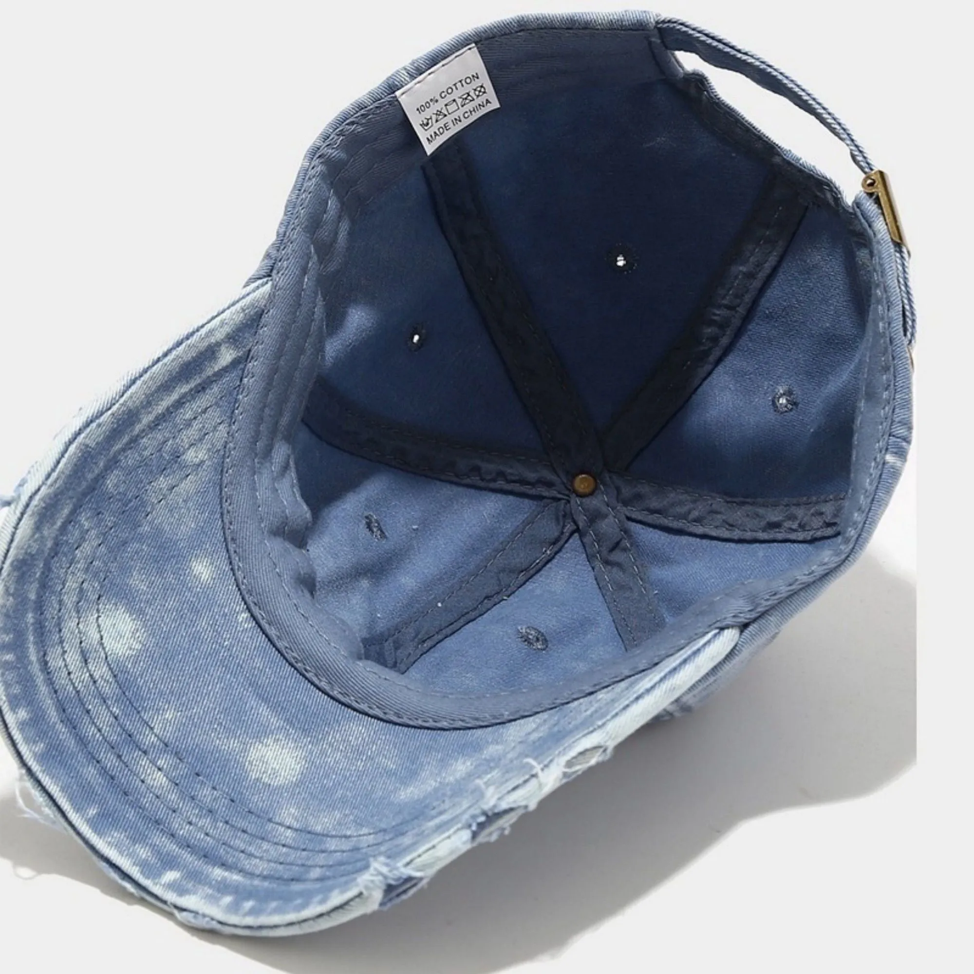 Anna-Kaci Women's Distressed Washed Baseball Cap with Curved Brim sold by Anna-Kaci product image thumbnail 4