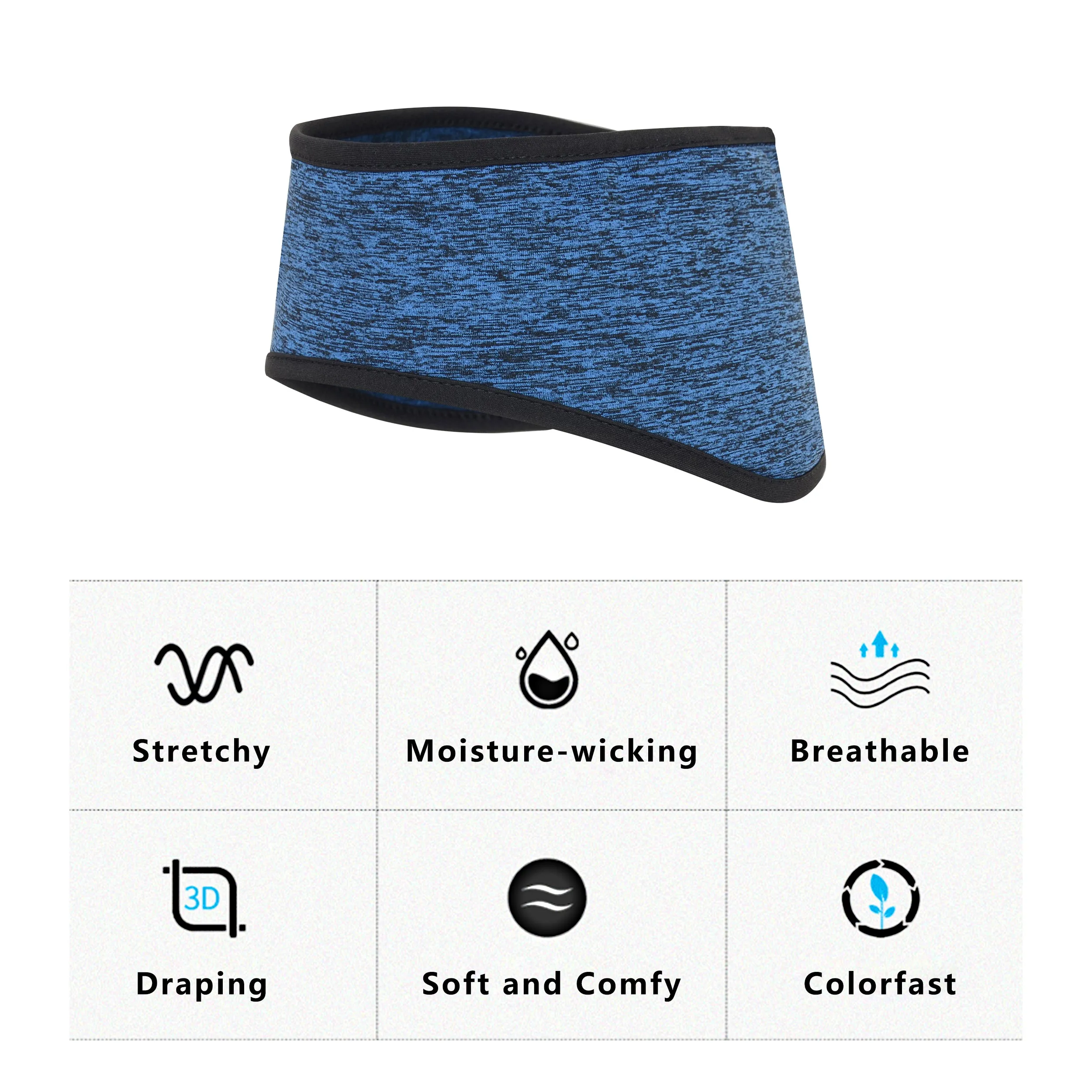 Anna-Kaci Sports Headband Moisture-Wicking for Running Workouts Exercise Men and Women Winter Ear Warmer sold by Anna-Kaci product image thumbnail 2