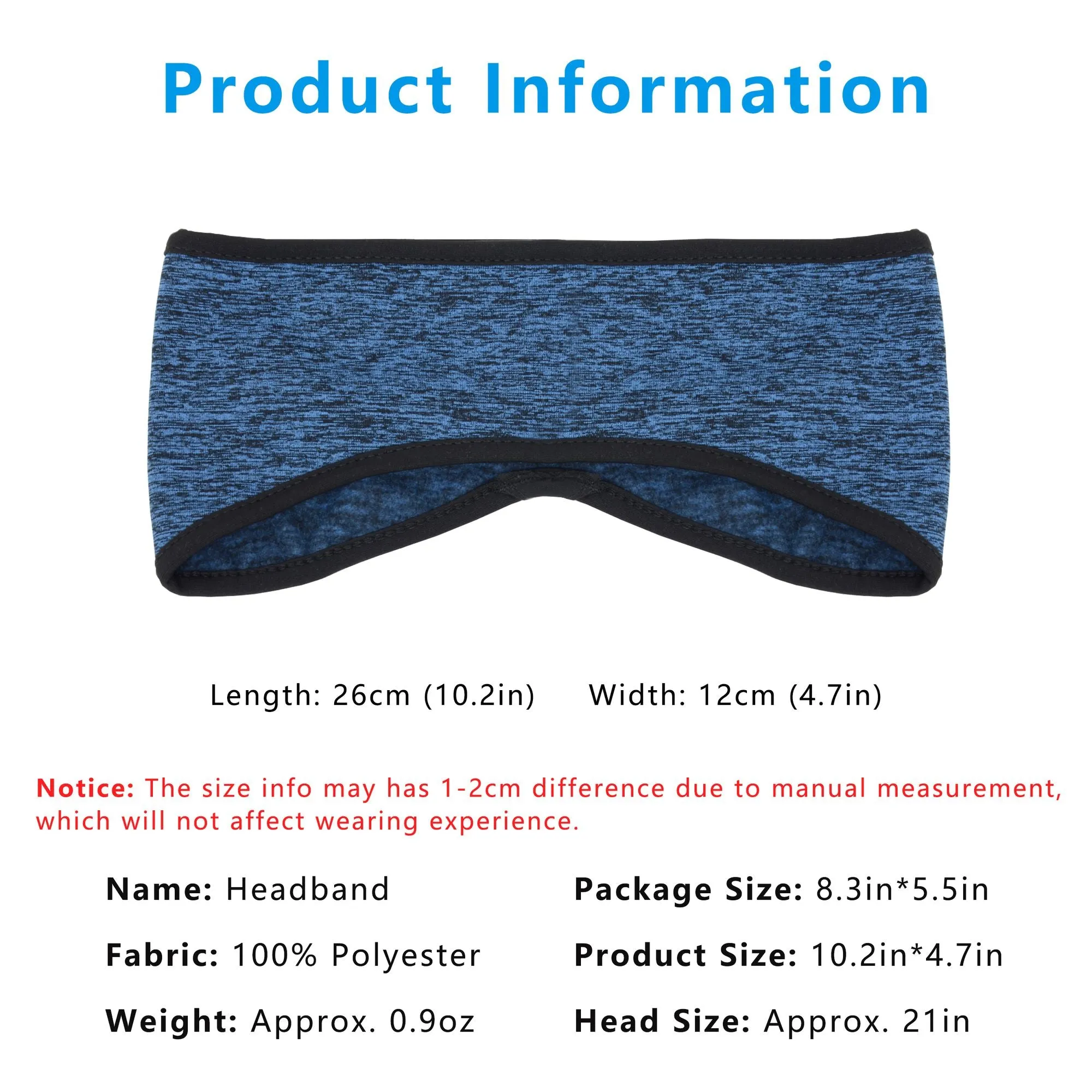 Anna-Kaci Sports Headband Moisture-Wicking for Running Workouts Exercise Men and Women Winter Ear Warmer sold by Anna-Kaci product image thumbnail 4