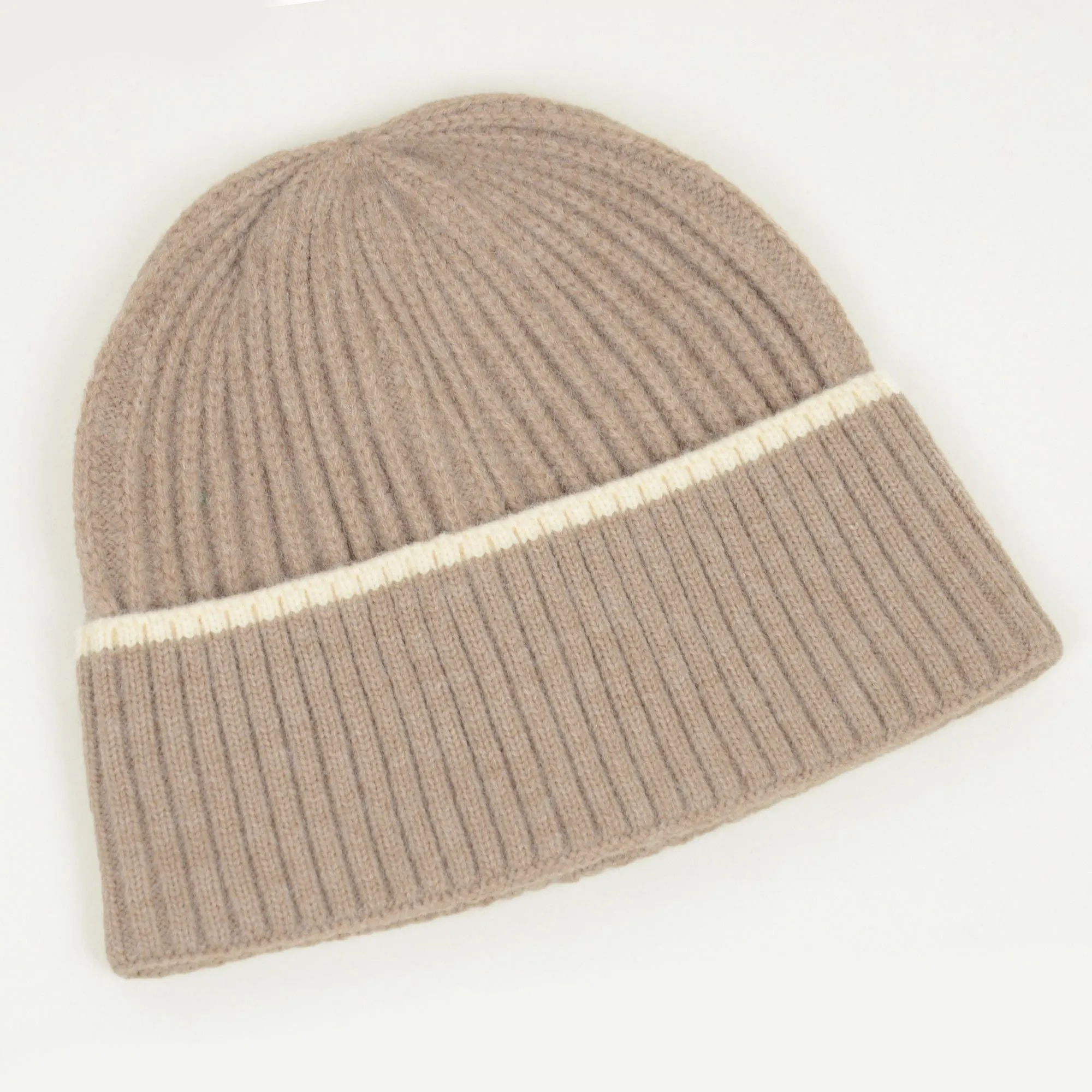 Anna-Kaci Women's Ribbed Knit Beanie Hat with Contrast Trim and Folded Cuff sold by Anna-Kaci product image thumbnail 4