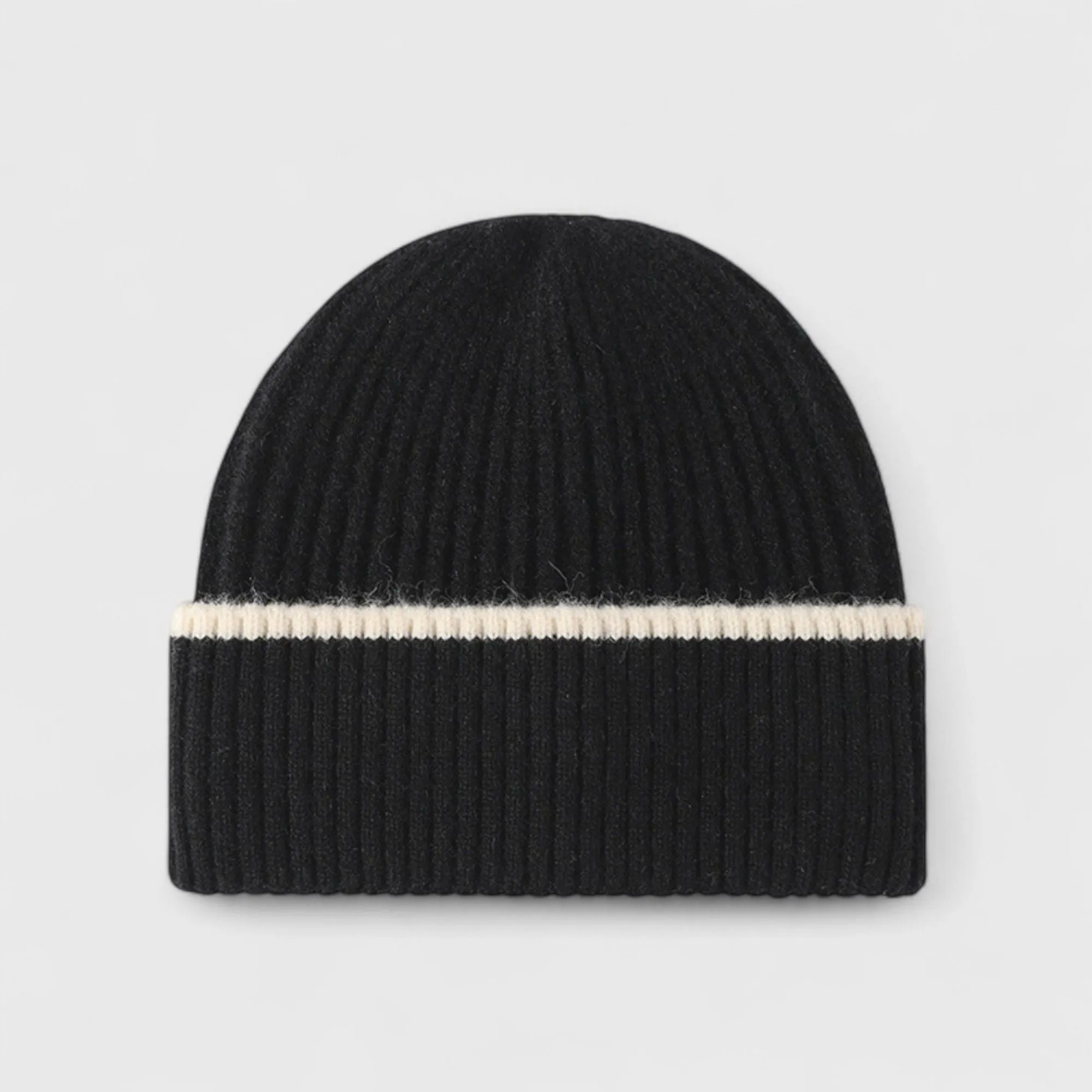 Anna-Kaci Women's Ribbed Knit Beanie Hat with Contrast Trim and Folded Cuff sold by Anna-Kaci product image thumbnail 5