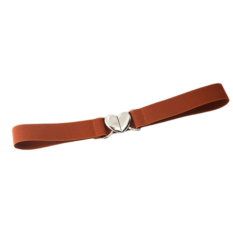 Anna-Kaci Womens Elastic Waist Belt with Heart Buckle made by Anna-Kaci