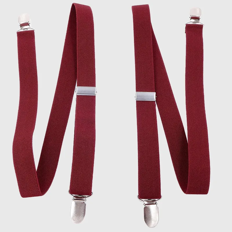 Anna-Kaci Men's Elastic Suspenders 47 inches - Adjustable 4-Clips Formal & Casual Suspenders for Trousers made by Anna-Kaci