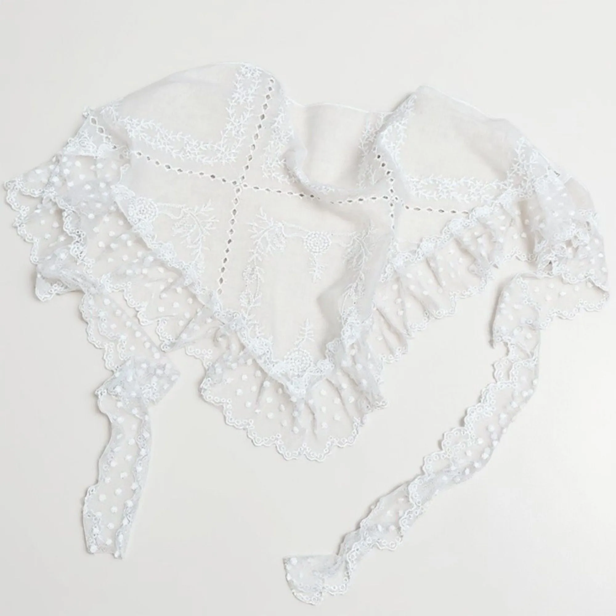 Anna-Kaci Women's Sheer Lace Embroidered Waist Belt with Scalloped Edge and Tie Detail 59in sold by Anna-Kaci product image thumbnail 3