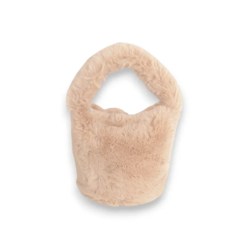 Anna-Kaci Women's Casual Soft Plush Handbag with Cozy Faux Fur Texture made by Anna-Kaci