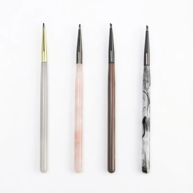 Anna-Kaci 4-Piece Angled Nail Art Brush Set with Slim Handles and Precision Liner Tips for Gel Acrylic and Nail Design made by Anna-Kaci