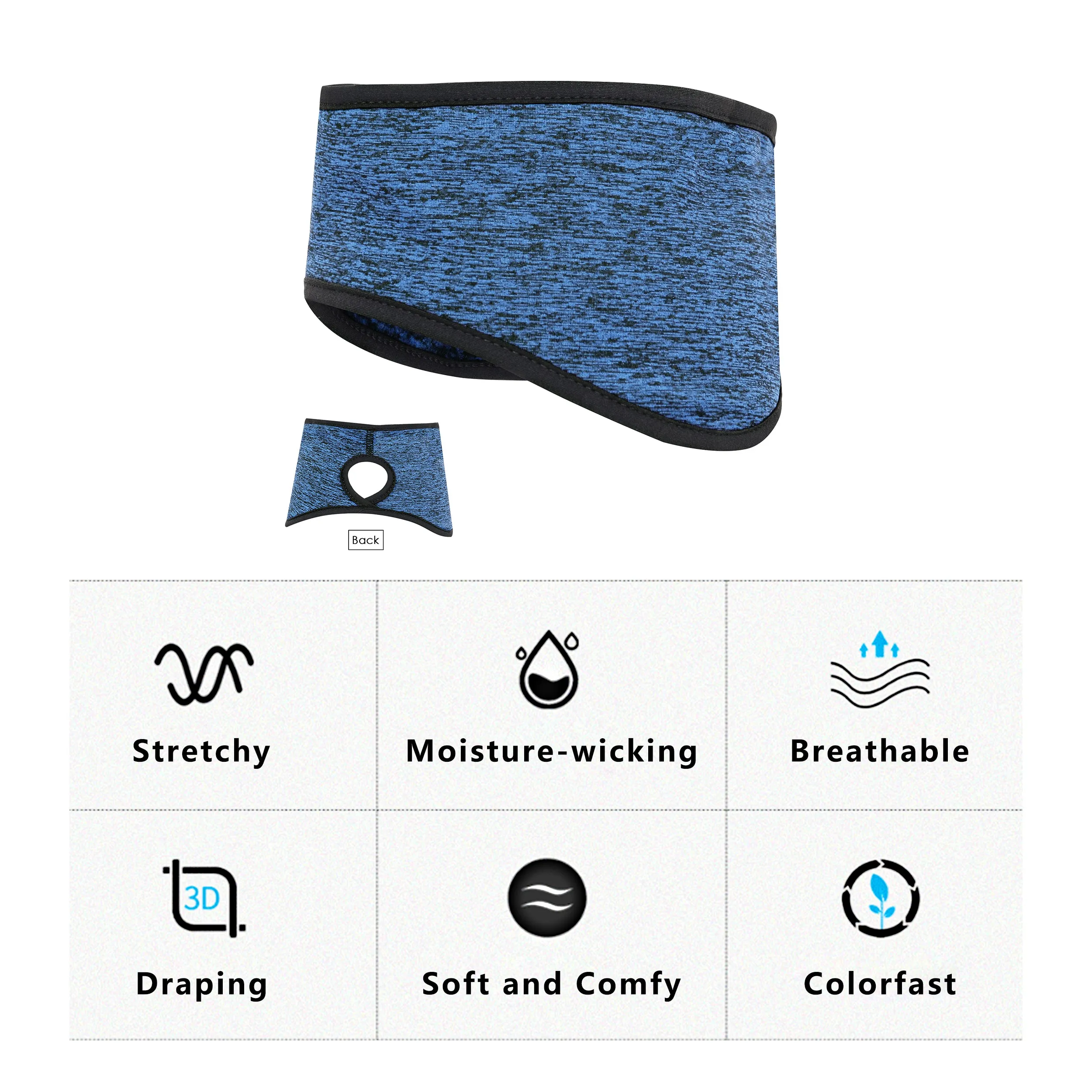 Anna-Kaci Women's Ponytail Headband Moisture-Wicking for Running Exercise Workouts Winter Ear Warmer sold by Anna-Kaci product image thumbnail 2