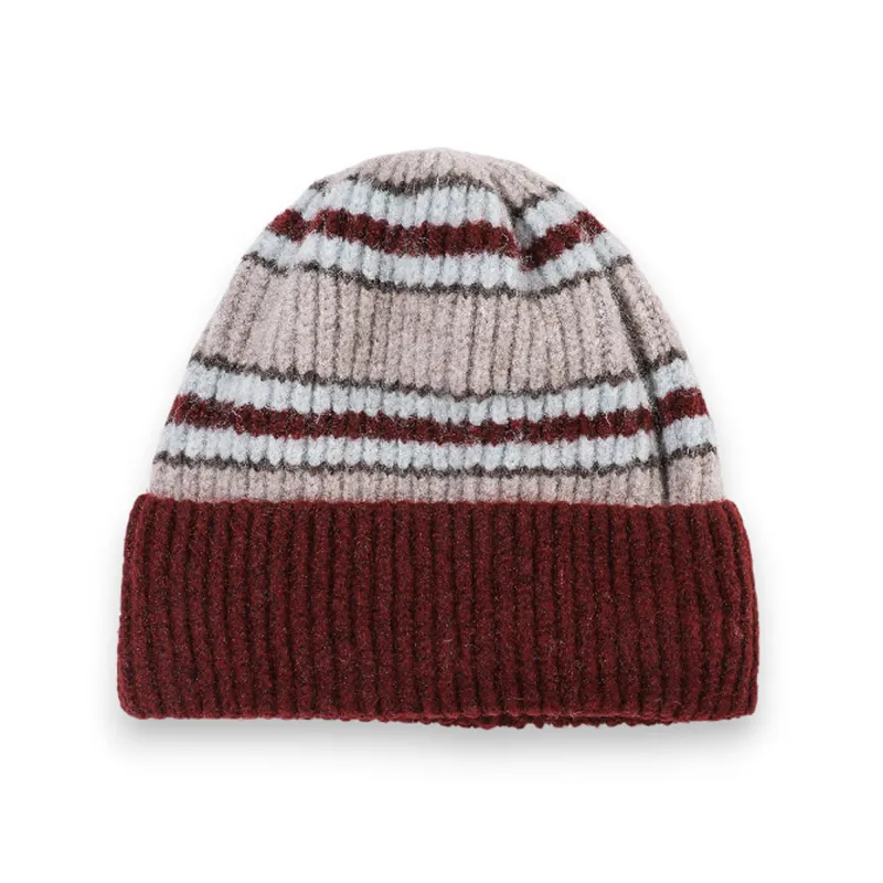 Anna-Kaci Women's Soft Ribbed Knit Beanie Hat with Striped Pattern sold by Anna-Kaci
