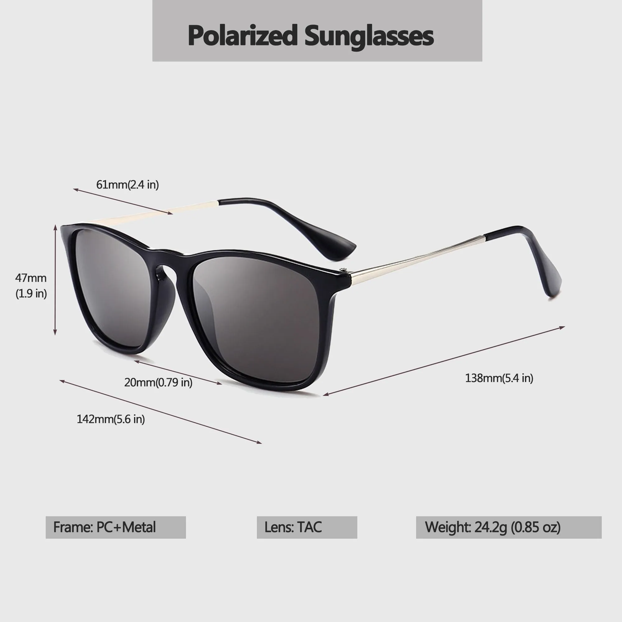 Anna-Kaci Women's Trendy Square Metal Arm Sunglasses sold by Anna-Kaci product image thumbnail 4