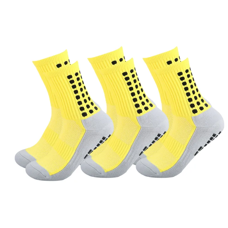 Anna-Kaci Unisex Non Slip Grip Athletic Socks with Arch Support Cushioned Sports Socks 3 Pack made by Anna-Kaci