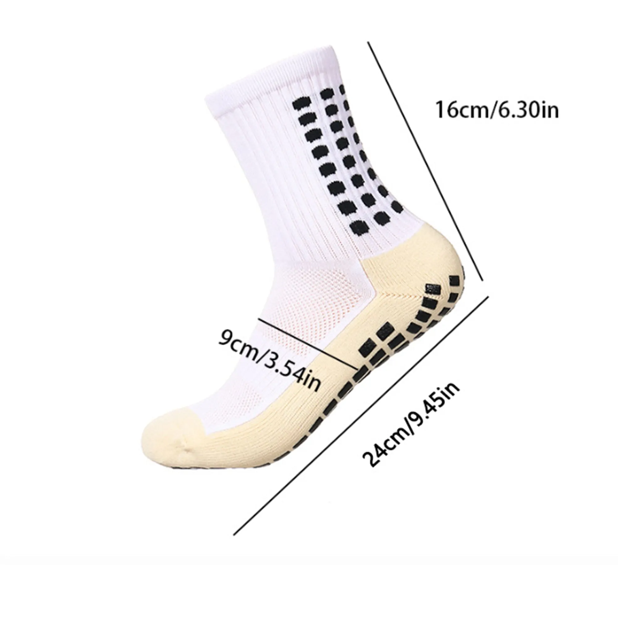Anna-Kaci Unisex Non Slip Grip Athletic Socks Breathable Soccer Training Sports Socks 2 Pack sold by Anna-Kaci product image thumbnail 4