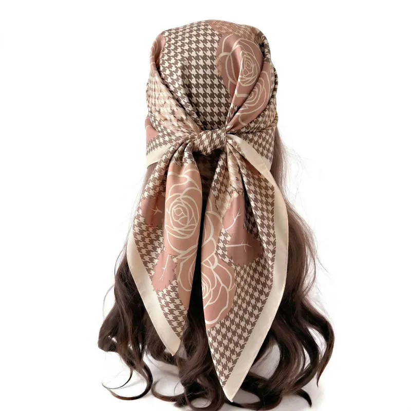 Anna-Kaci Women's Floral Large Square Scarf Lightweight Head Neck Hair Wrap Shawl 35 Inch made by Anna-Kaci