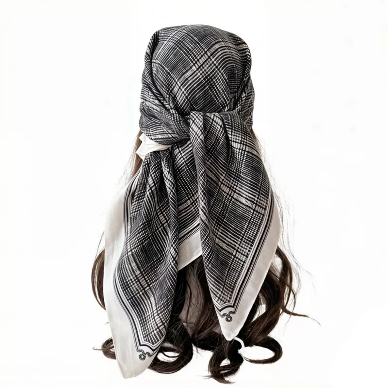 Anna-Kaci Women's Plaid Large Square Scarf Lightweight Head Neck Hair Wrap Shawl 35 Inch made by Anna-Kaci