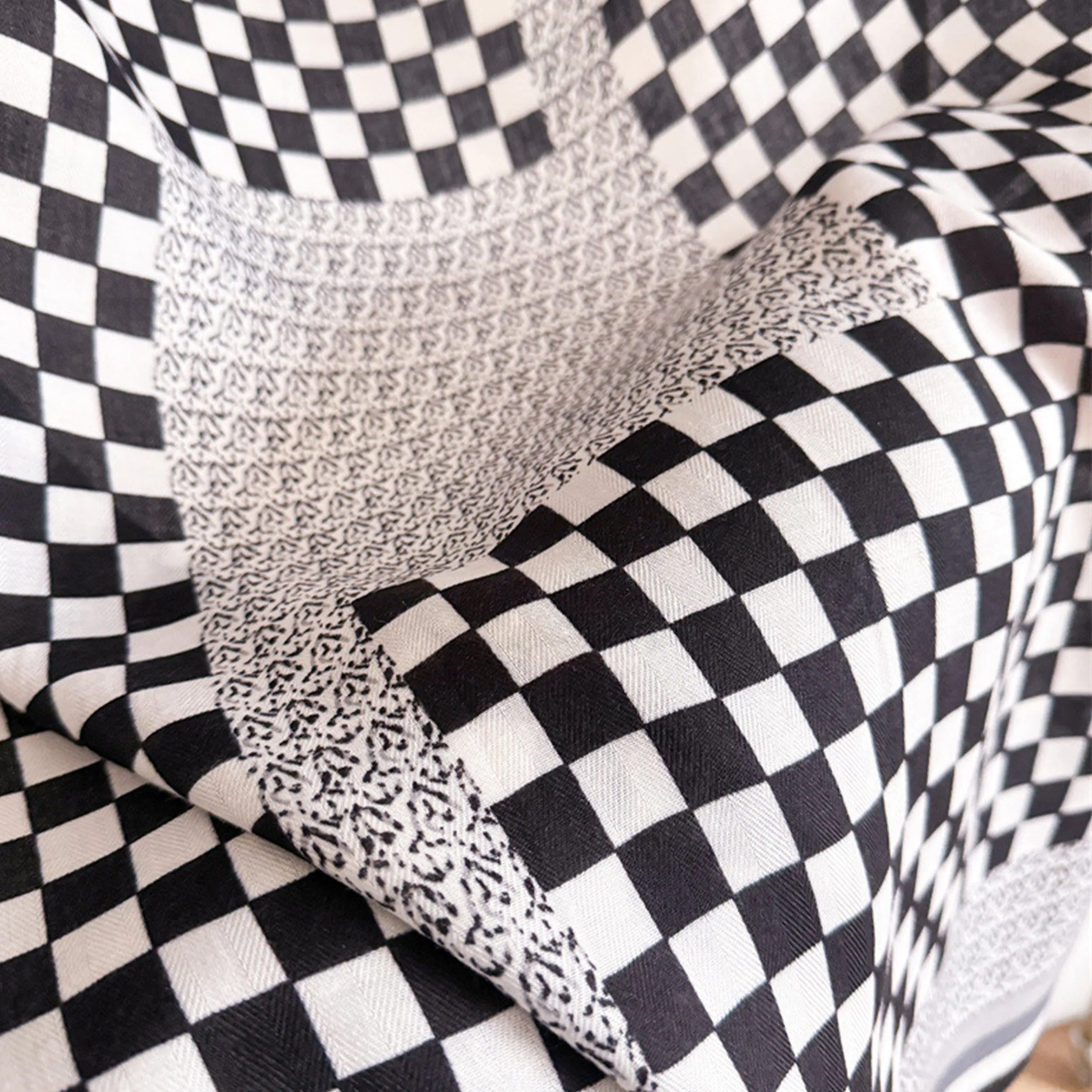 Anna-Kaci Women's Checkered Large Square Scarf Lightweight Head Neck Hair Wrap 35 Inch sold by Anna-Kaci product image thumbnail 4