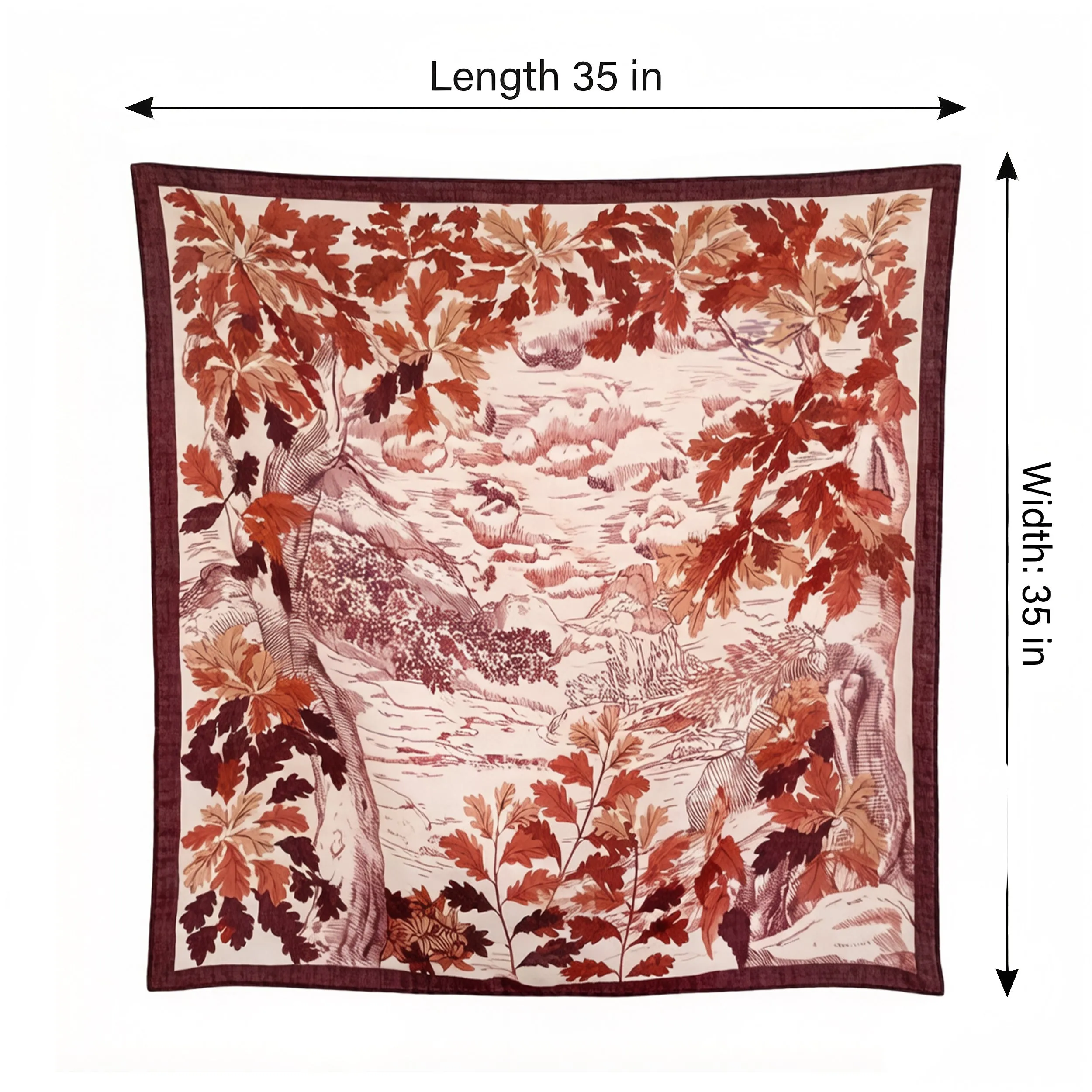 Anna-Kaci Women's Landscape Floral Square Scarf Large Lightweight Neck Hair Shawl Wrap 35 Inch sold by Anna-Kaci product image thumbnail 5