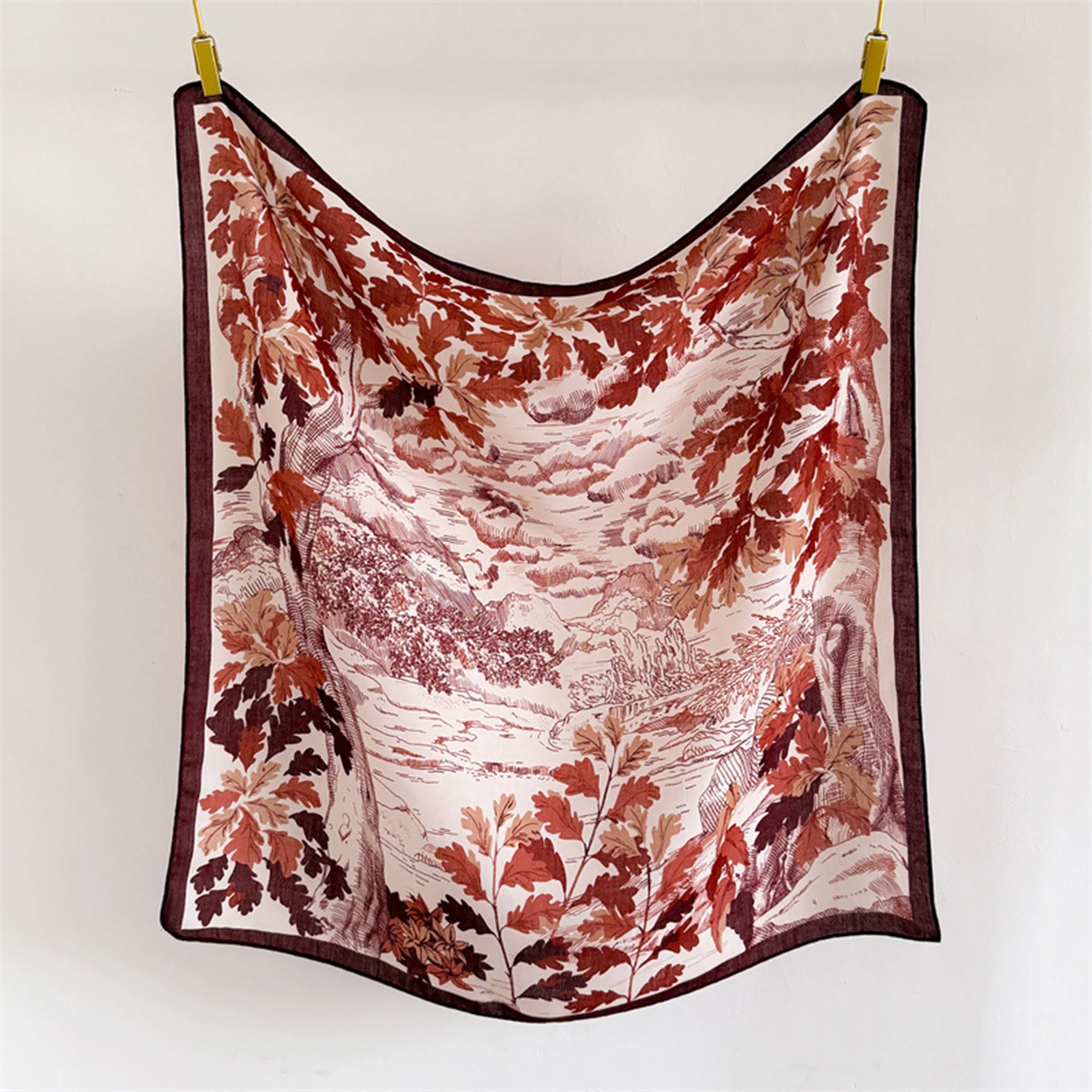 Anna-Kaci Women's Landscape Floral Square Scarf Large Lightweight Neck Hair Shawl Wrap 35 Inch sold by Anna-Kaci product image thumbnail 3