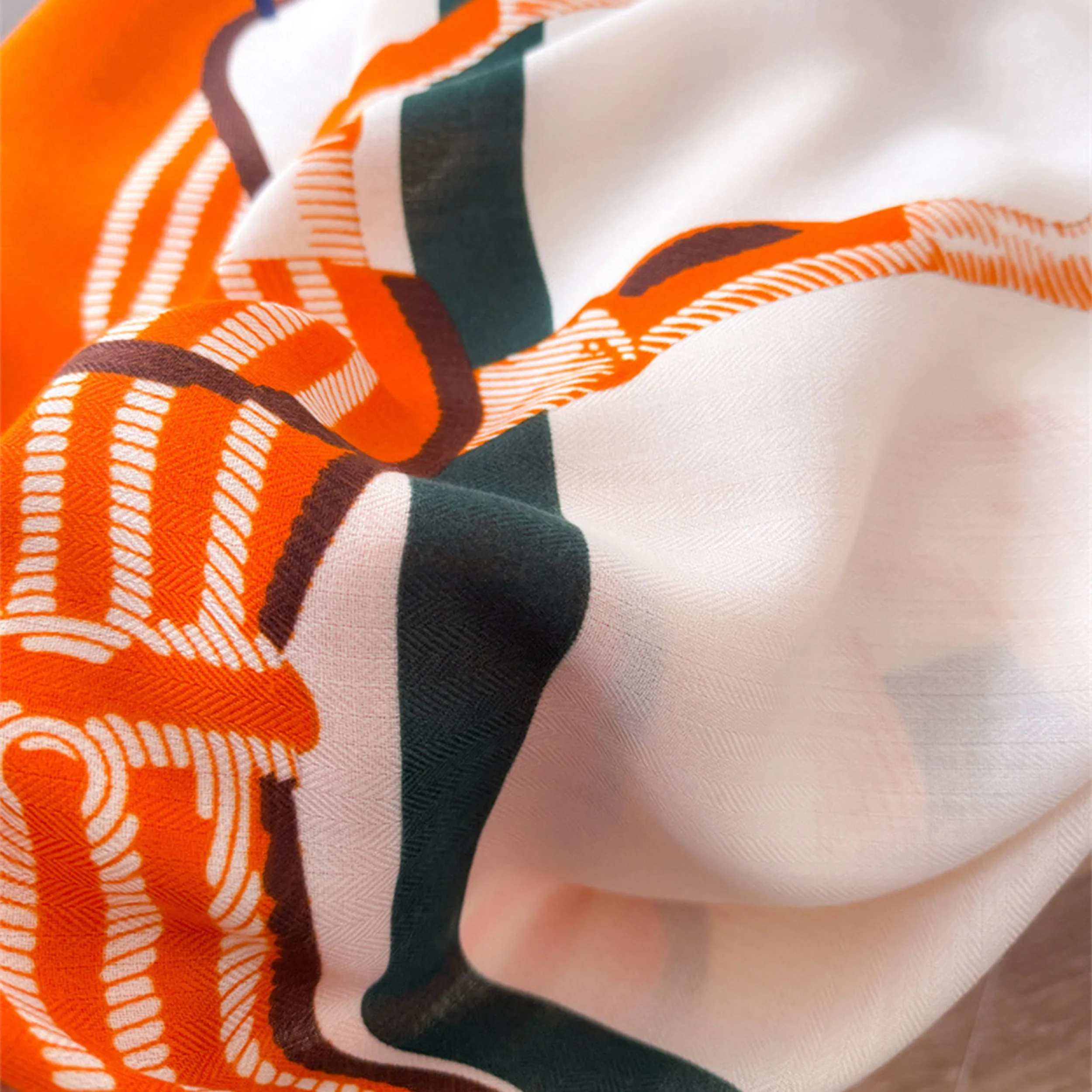 Anna-Kaci Women's Horse Print Large Square Scarf Lightweight Neck Hair Shawl Wrap 35 x 35 Inch sold by Anna-Kaci product image thumbnail 4