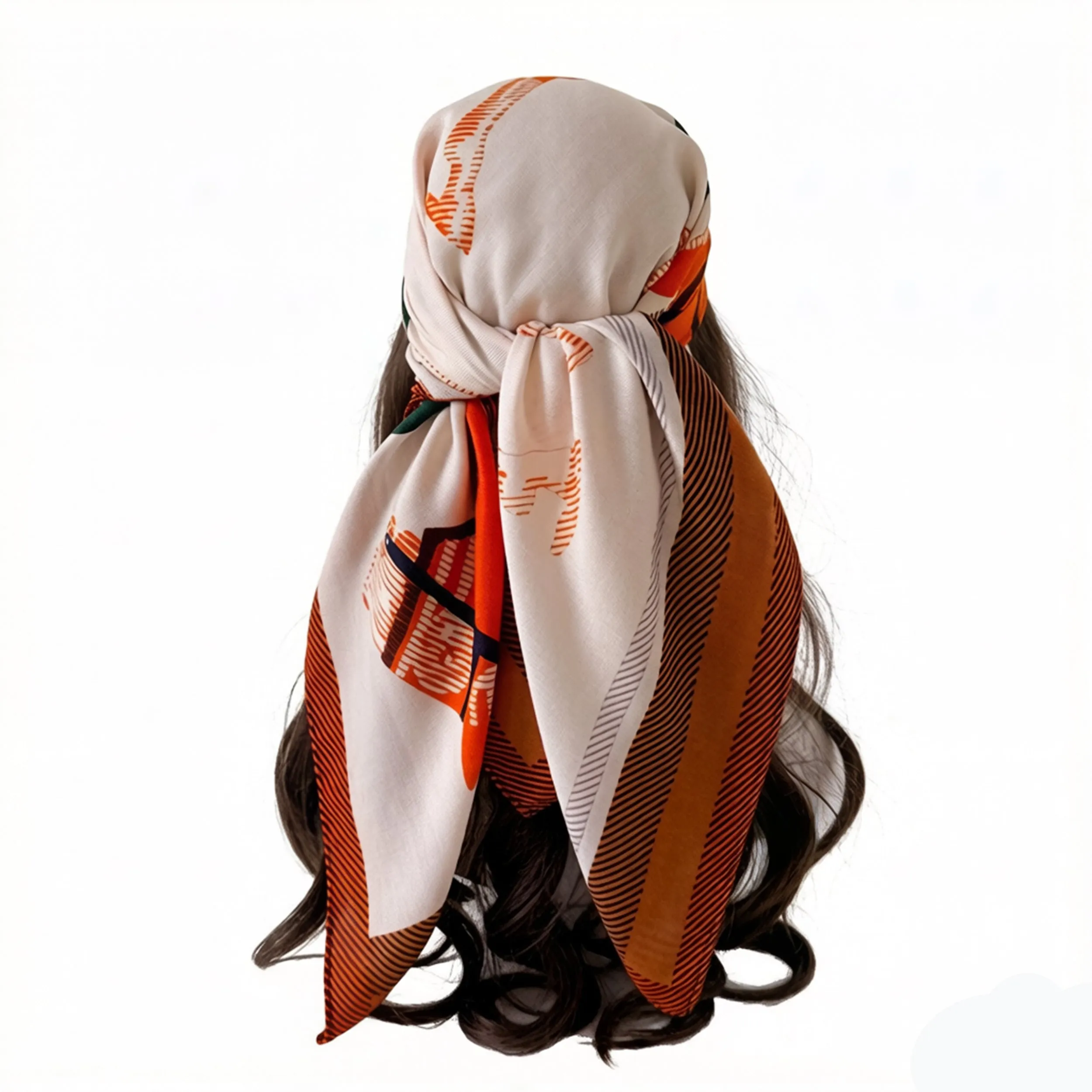 Anna-Kaci Women's Horse Print Large Square Scarf Lightweight Neck Hair Shawl Wrap 35 x 35 Inch sold by Anna-Kaci