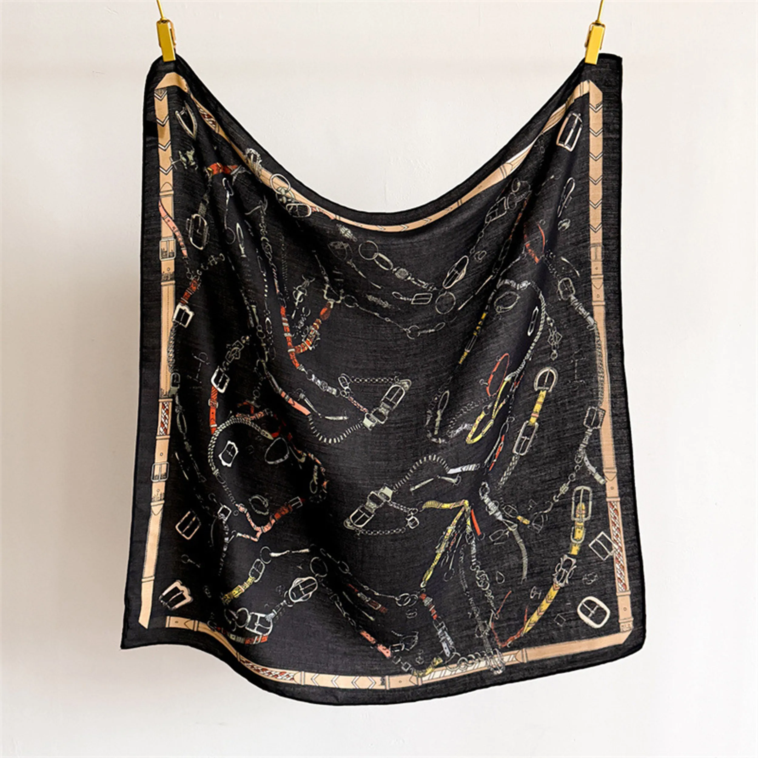 Anna-Kaci Women's Large Equestrian Square Scarf 35 Inch Lightweight Fashion Neck Hair Shawl Wrap sold by Anna-Kaci product image thumbnail 3