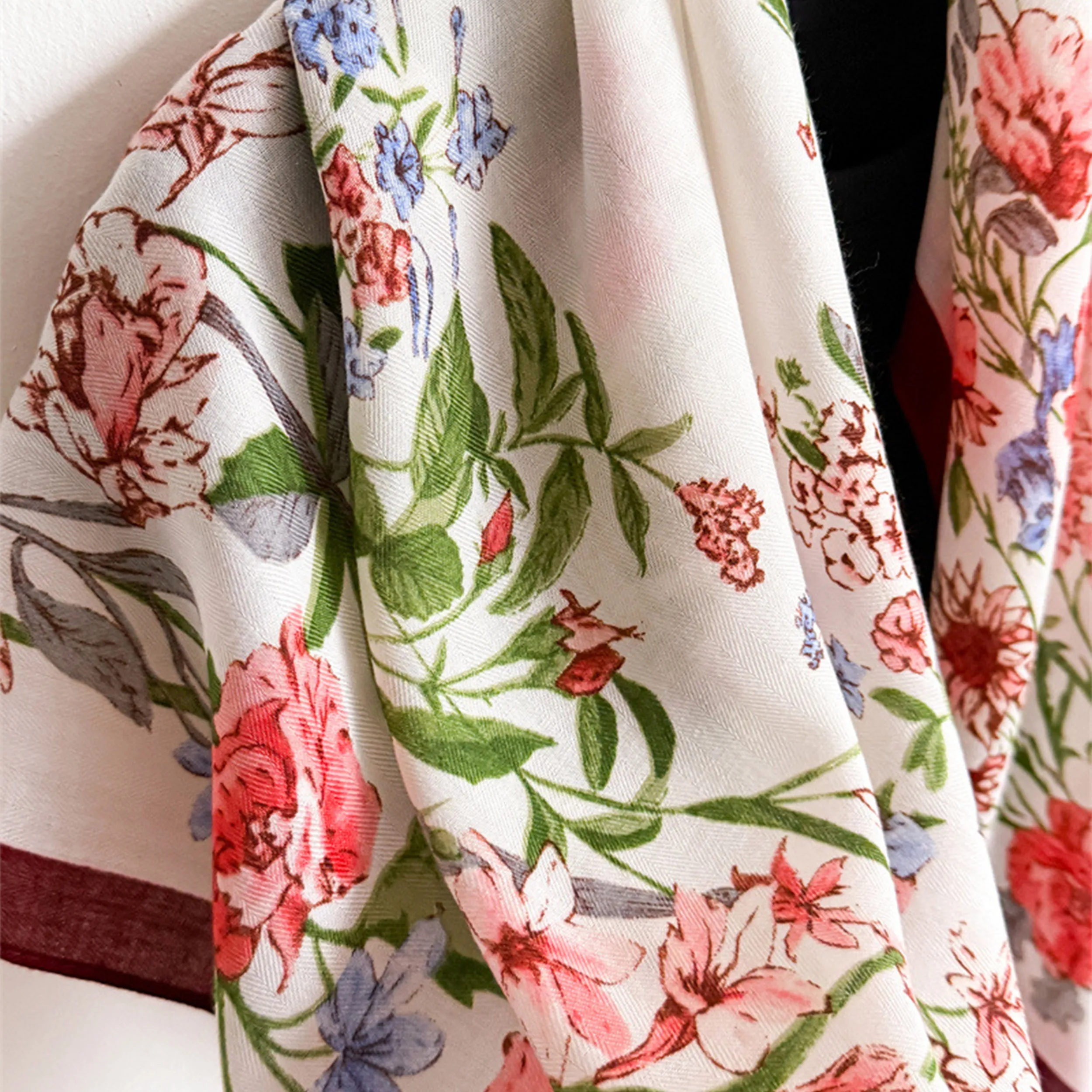 Anna-Kaci Women's 35 Inch Large Floral Square Scarf Lightweight Fashion Shawl Wrap Neck Hair Scarf sold by Anna-Kaci product image thumbnail 4