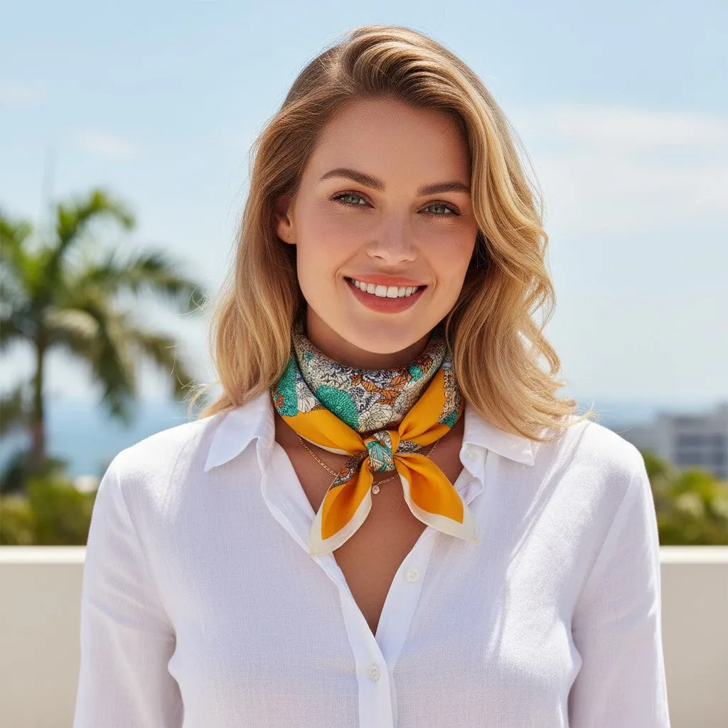 Anna-Kaci Women's Square Floral Horse Silk Feel Satin Scarf Lightweight Wrap 27.5 Inch sold by Anna-Kaci product image thumbnail 2