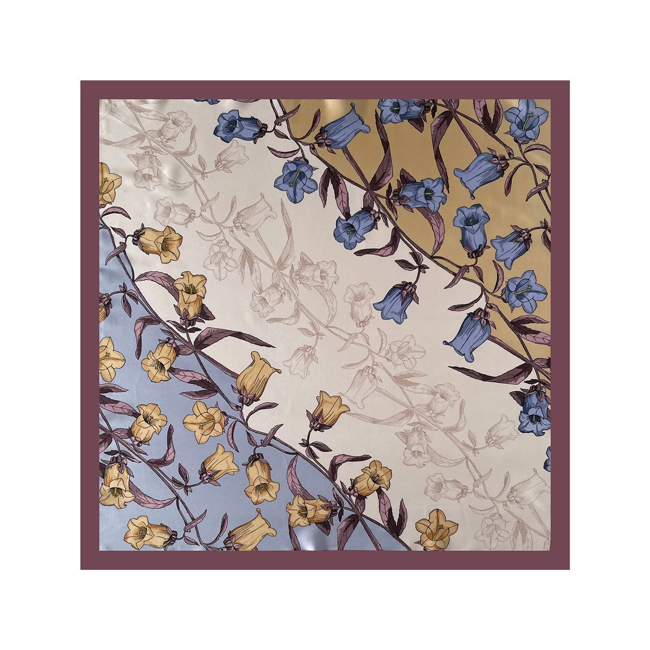 Anna-Kaci Women's Square Floral Silk Feel Scarf Lightweight Botanical Neck Hair Wrap 27.5 Inch sold by Anna-Kaci