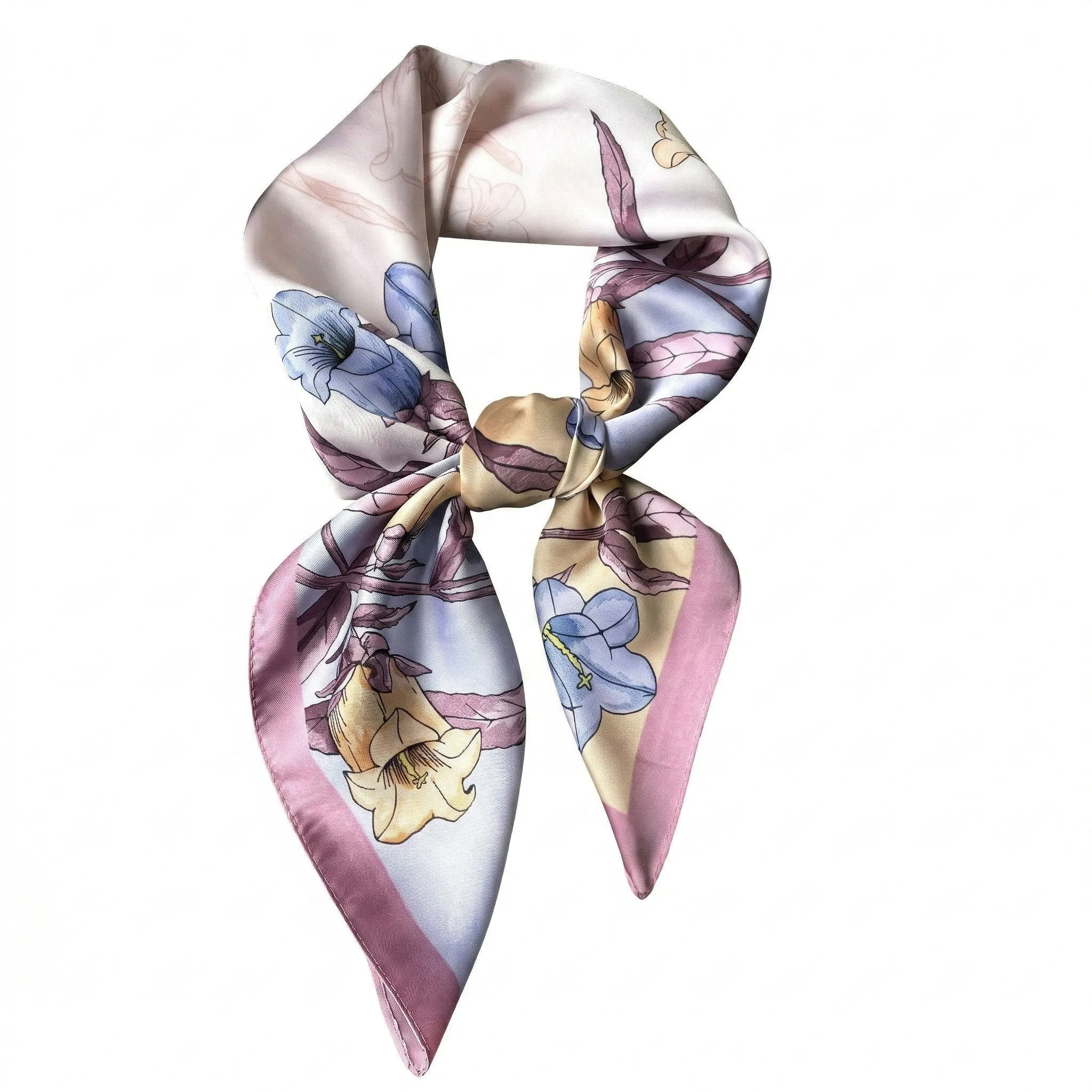 Anna-Kaci Women's Square Floral Silk Feel Scarf Lightweight Botanical Neck Hair Wrap 27.5 Inch sold by Anna-Kaci product image thumbnail 2