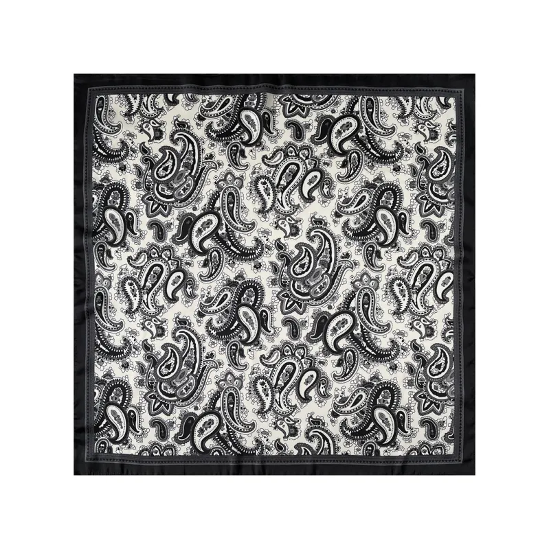 Anna-Kaci Women's Square Paisley Silk Feel Scarf Lightweight Printed Neck Hair Scarf 27.5 Inch made by Anna-Kaci