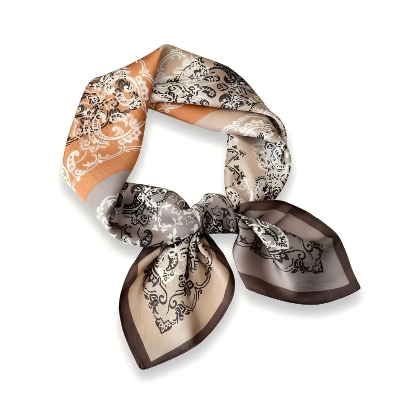 Anna-Kaci Women's Paisley Print Satin Square Scarf 27.5 x 27.5 Inches made by Anna-Kaci