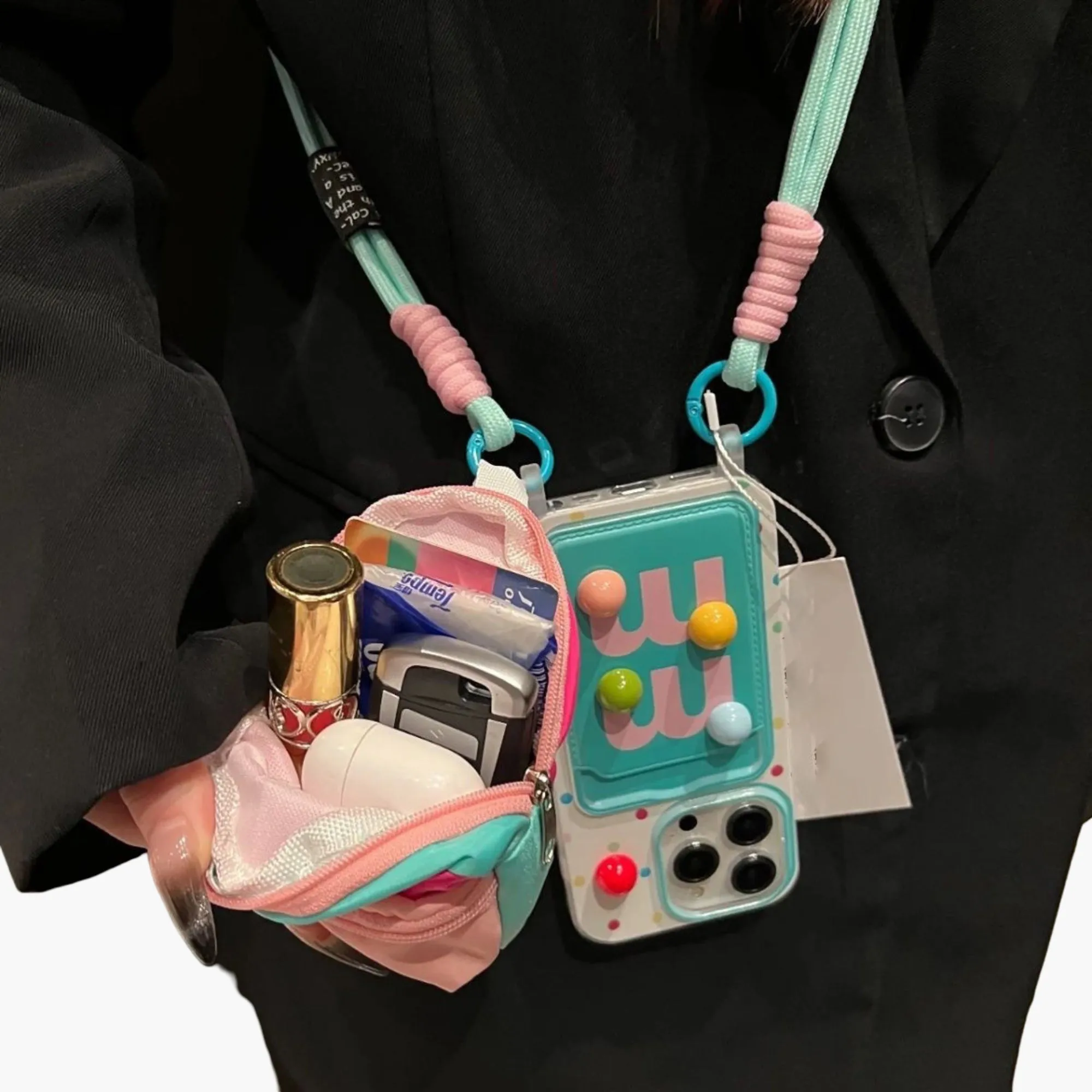 Anna-Kaci Crossbody Phone Case with Mini Pouch Adjustable Strap Protective Cover Hands Free Design sold by Anna-Kaci product image thumbnail 2