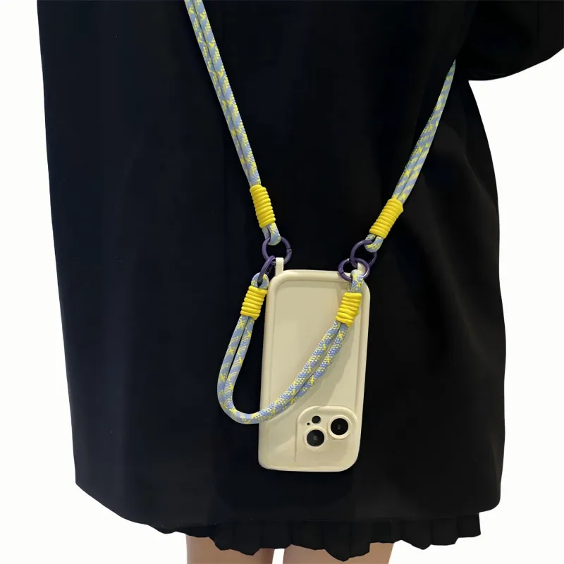 Anna-Kaci Crossbody Phone Case with Adjustable Strap Shock Resistant Silicone Cover Hands Free Design made by Anna-Kaci