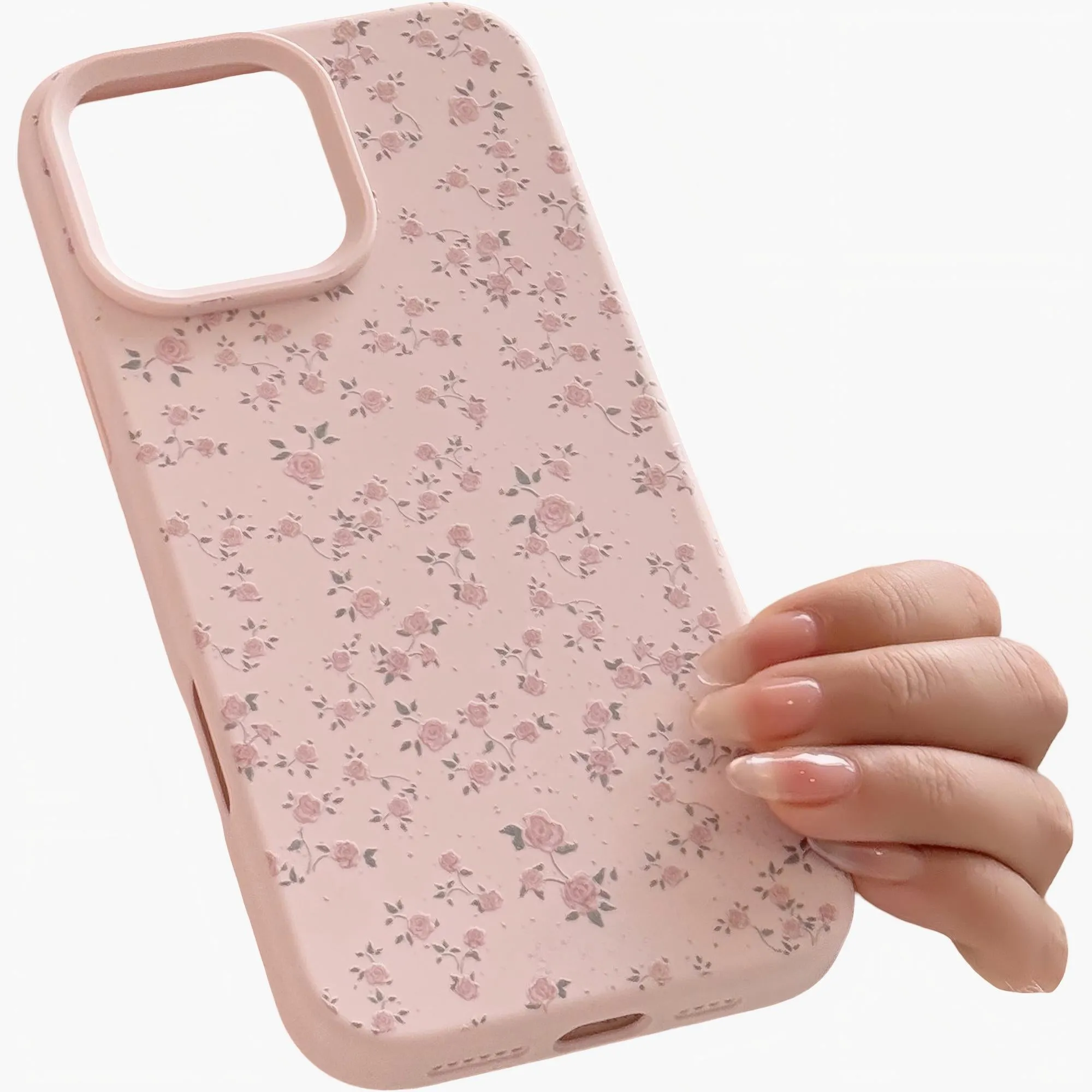 Anna-Kaci Pink Floral Phone Case Slim Protective Vintage Flower Cover sold by Anna-Kaci product image thumbnail 4