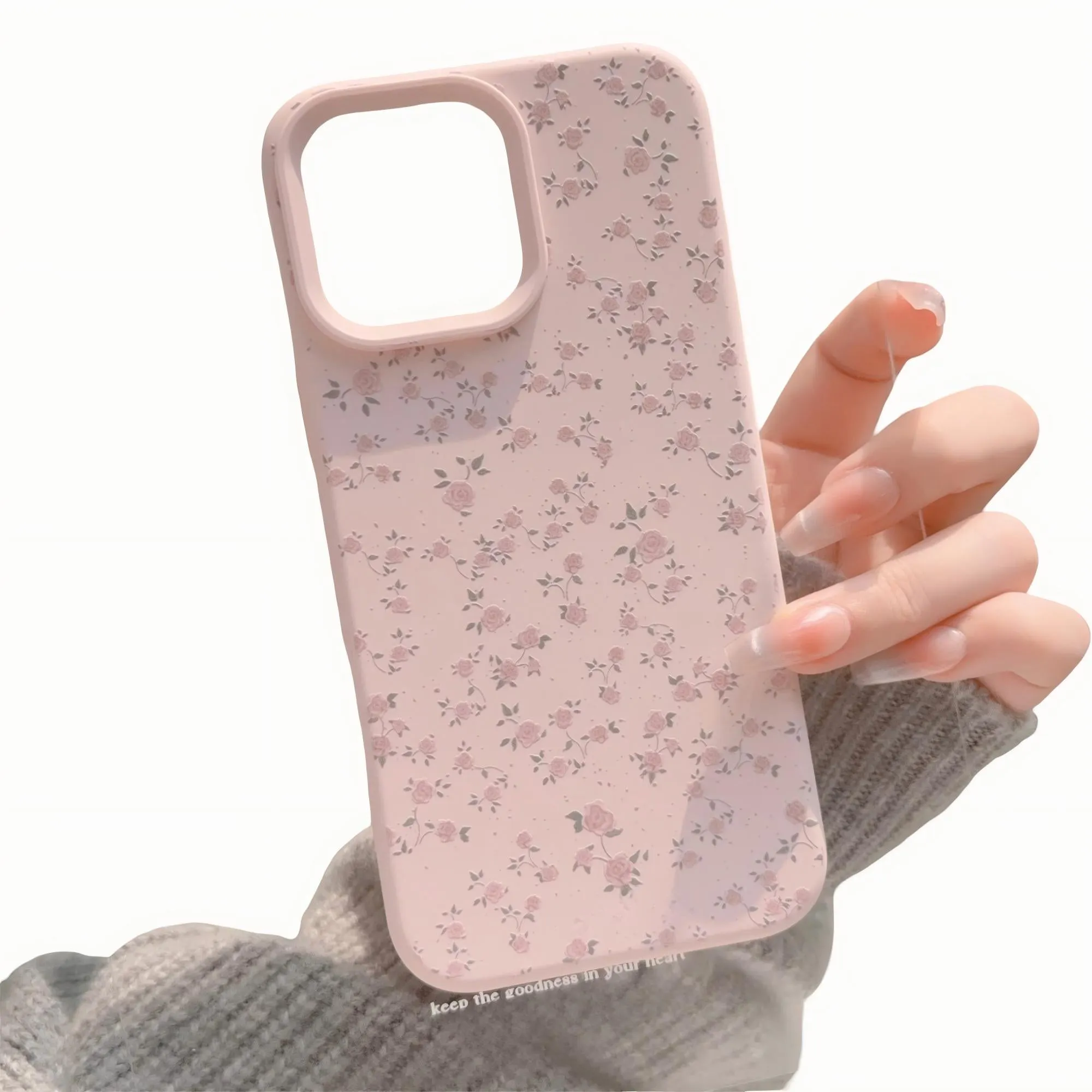 Anna-Kaci Pink Floral Phone Case Slim Protective Vintage Flower Cover sold by Anna-Kaci product image thumbnail 5