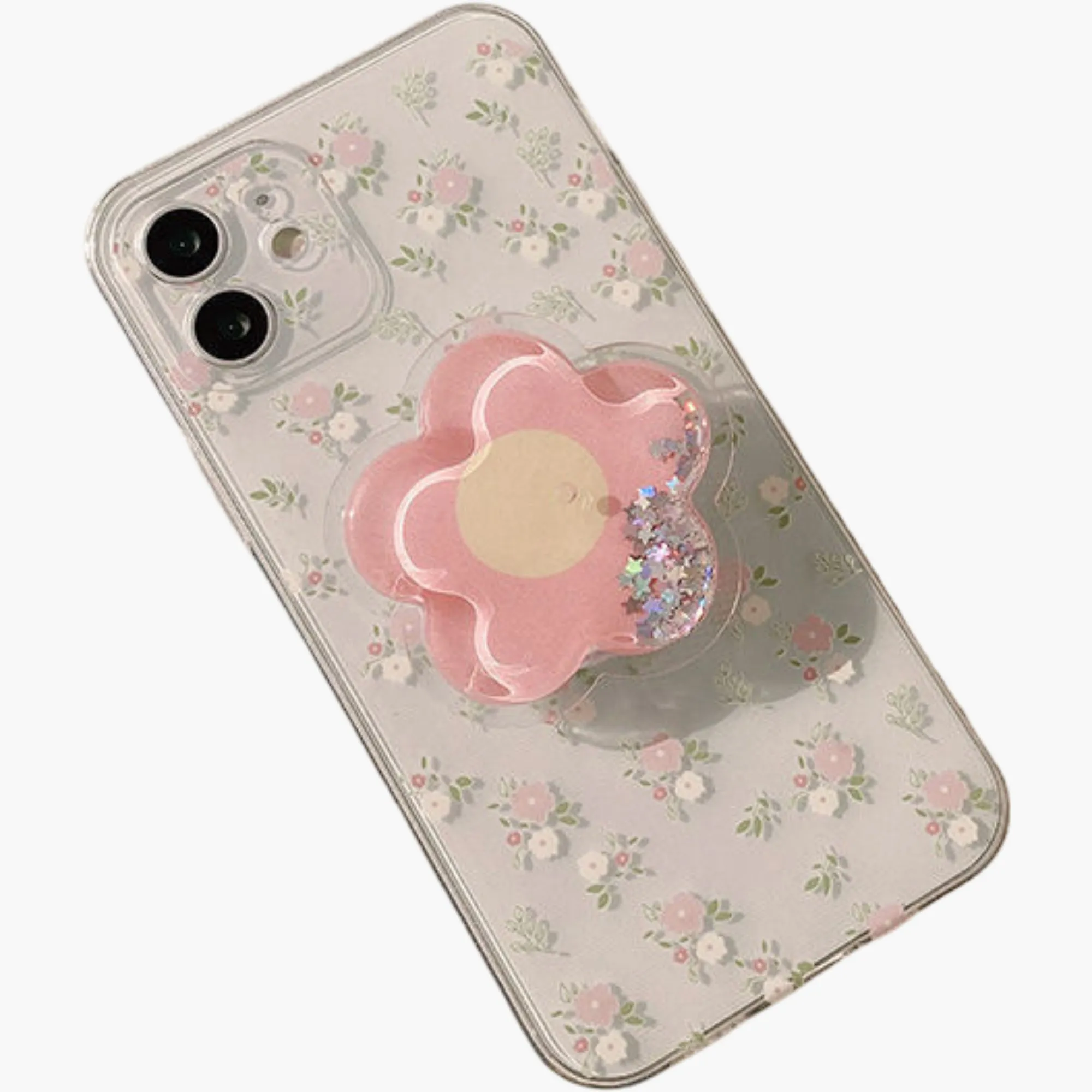 Anna-Kaci Peach Pattern Phone Case with Flower Grip Cute Fruit Protective Cover sold by Anna-Kaci product image thumbnail 4