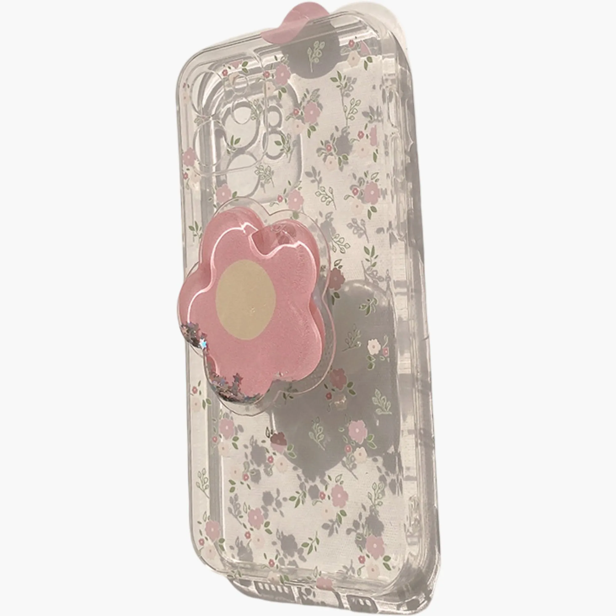 Anna-Kaci Peach Pattern Phone Case with Flower Grip Cute Fruit Protective Cover sold by Anna-Kaci product image thumbnail 3