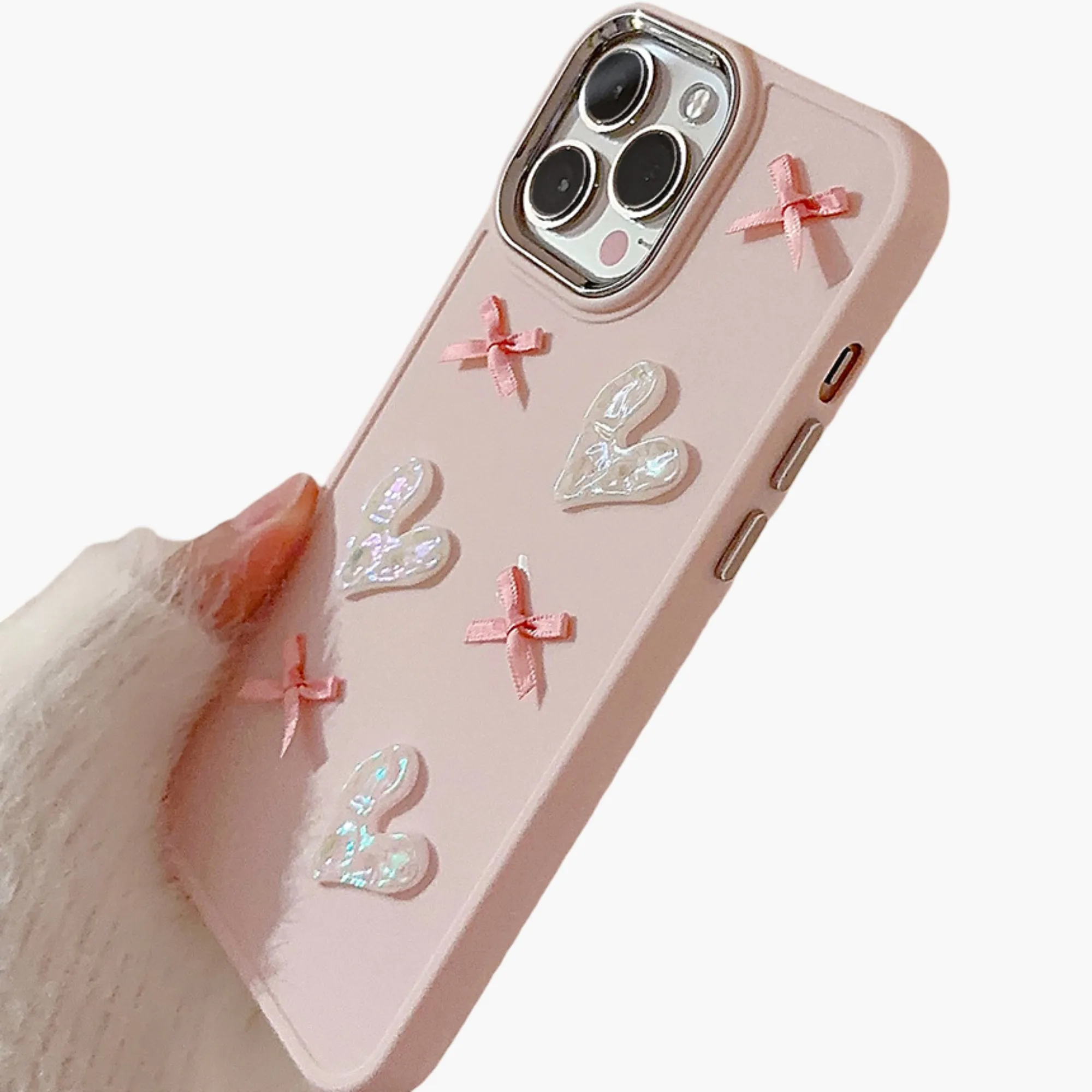 Anna-Kaci Heart and Bow Phone Case with Glossy Embellished Design Cute Protective Cover sold by Anna-Kaci product image thumbnail 5