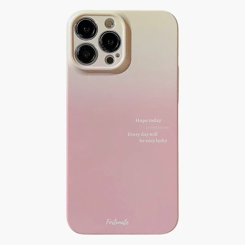 Anna-Kaci Gradient Phone Case with Soft Matte Finish Minimal Text Design Protective Cover made by Anna-Kaci