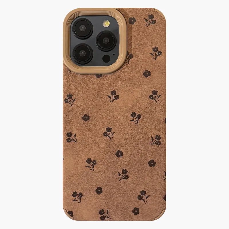 Anna-Kaci Faux Leather Phone Case with Floral Pattern Textured Finish Protective Cover made by Anna-Kaci