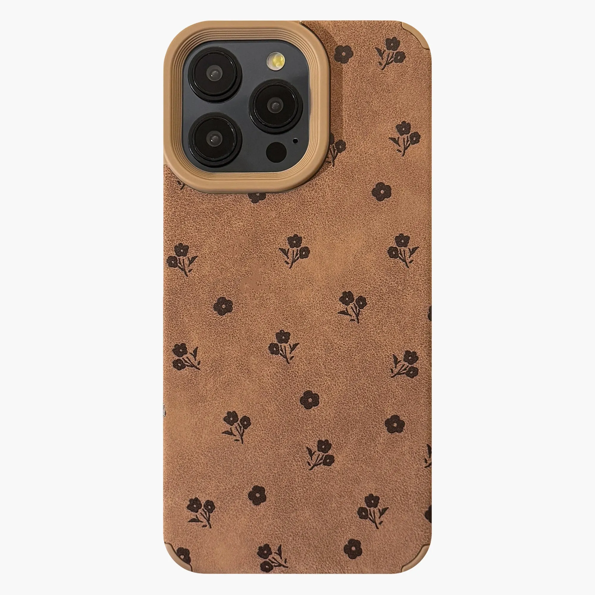 Anna-Kaci Faux Leather Phone Case with Floral Pattern Textured Finish Protective Cover sold by Anna-Kaci
