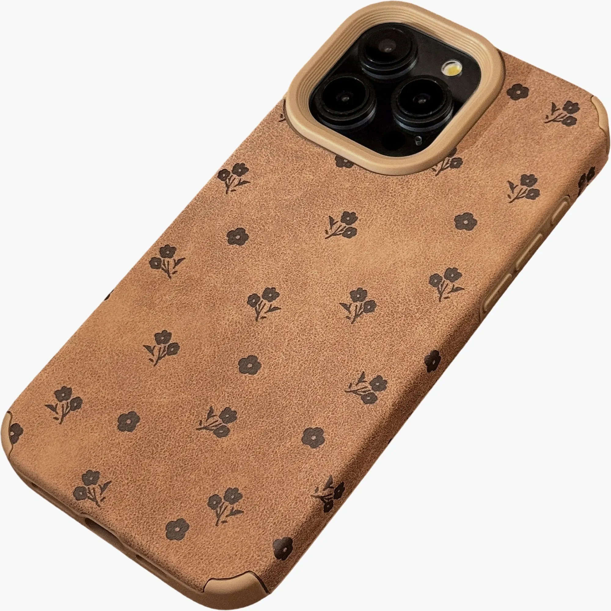 Anna-Kaci Faux Leather Phone Case with Floral Pattern Textured Finish Protective Cover sold by Anna-Kaci product image thumbnail 3