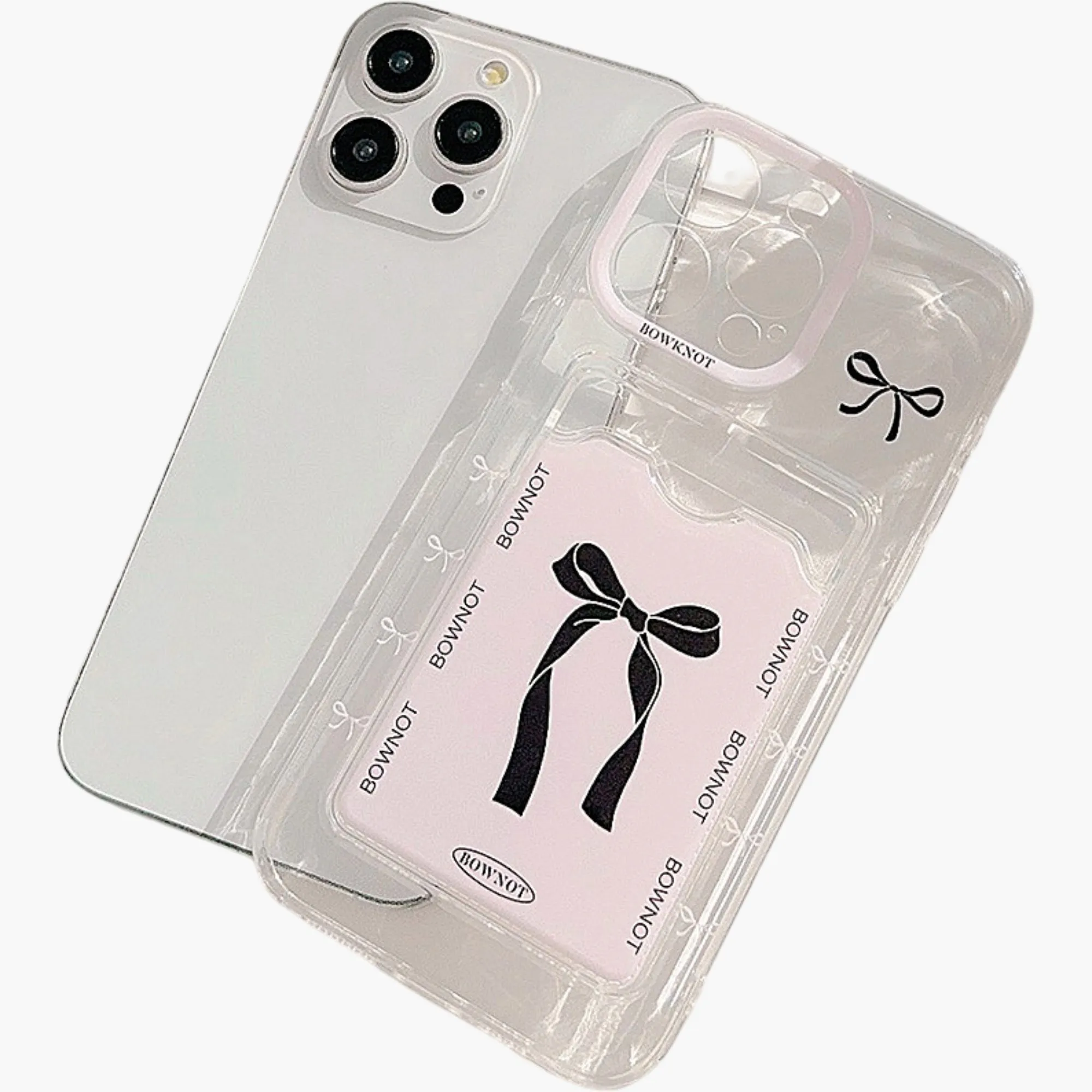 Anna-Kaci Phone Case with Card Holder Pocket Bow Graphic Design Protective Cover sold by Anna-Kaci product image thumbnail 4