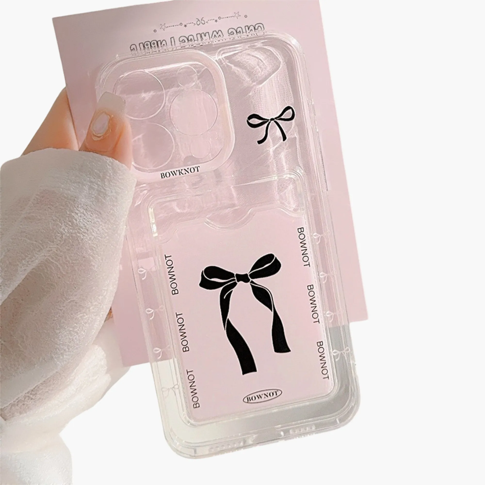 Anna-Kaci Phone Case with Card Holder Pocket Bow Graphic Design Protective Cover sold by Anna-Kaci product image thumbnail 5