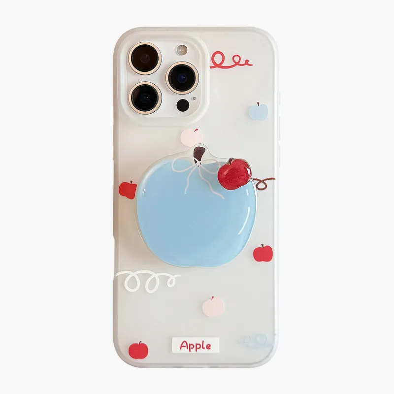 Anna-Kaci Apple Graphic Phone Case with Built In Grip Stand Fruit Design Protective Cover made by Anna-Kaci