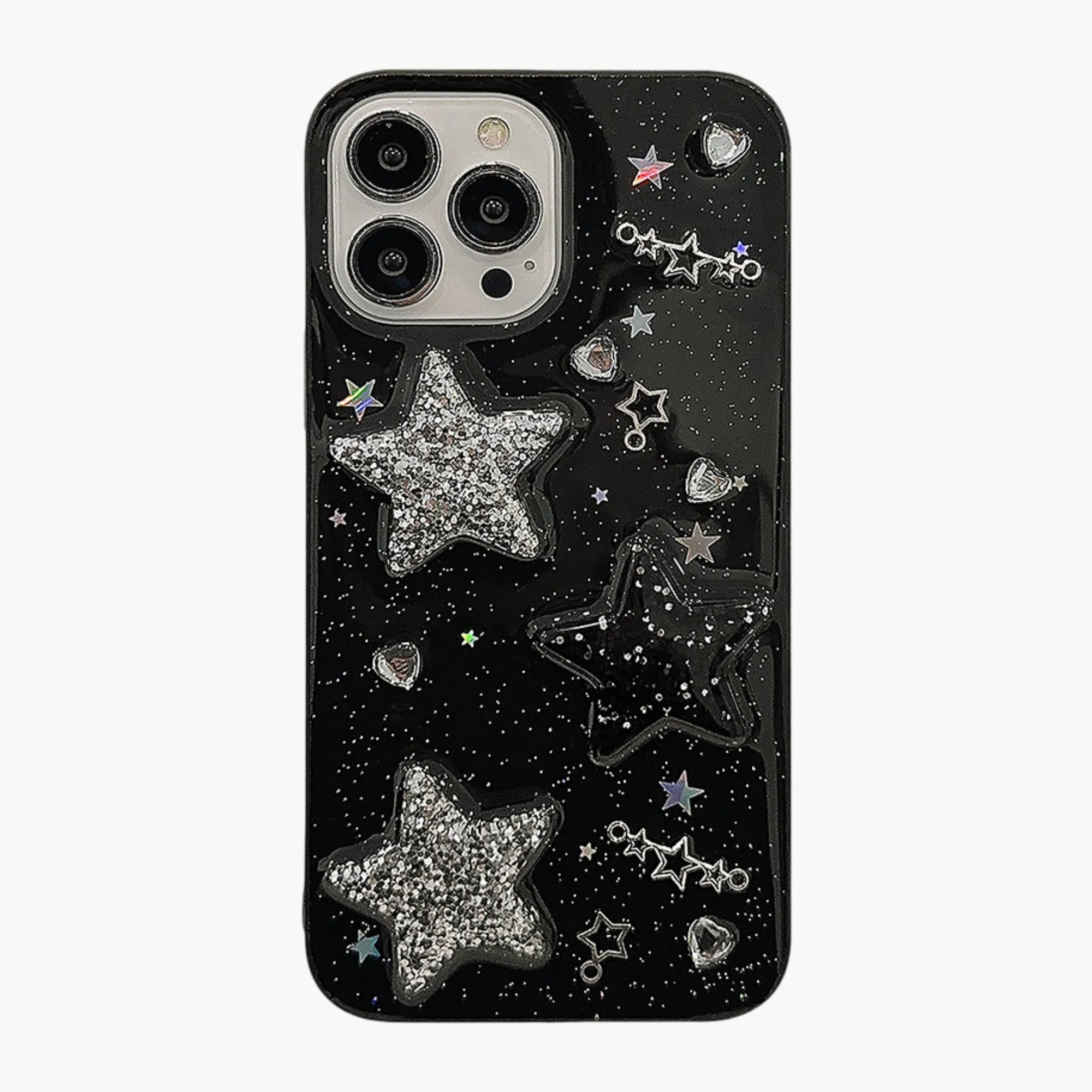 Anna-Kaci Glitter Star Phone Case with Star Pattern Sparkle Finish Protective Cover sold by Anna-Kaci