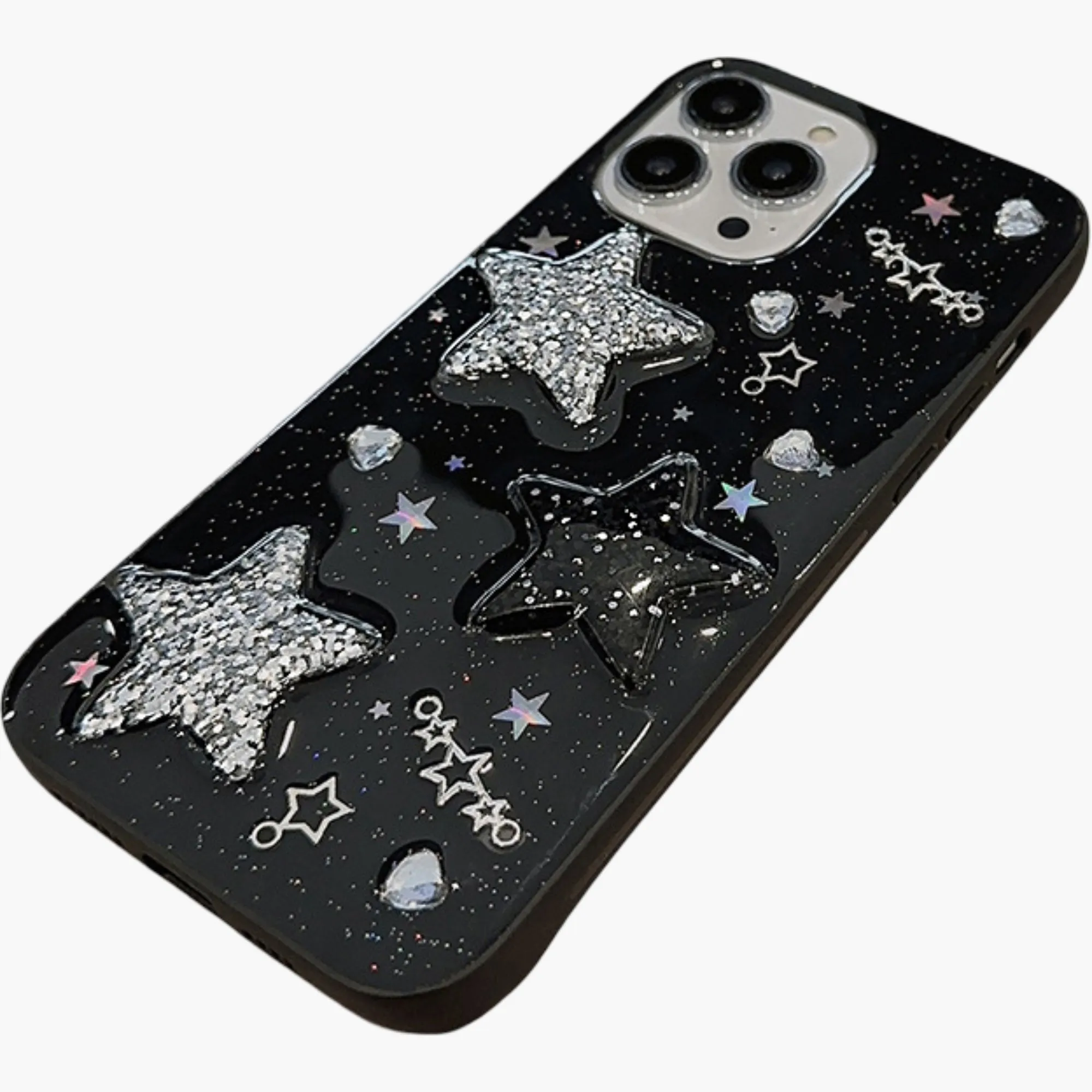 Anna-Kaci Glitter Star Phone Case with Star Pattern Sparkle Finish Protective Cover sold by Anna-Kaci product image thumbnail 5