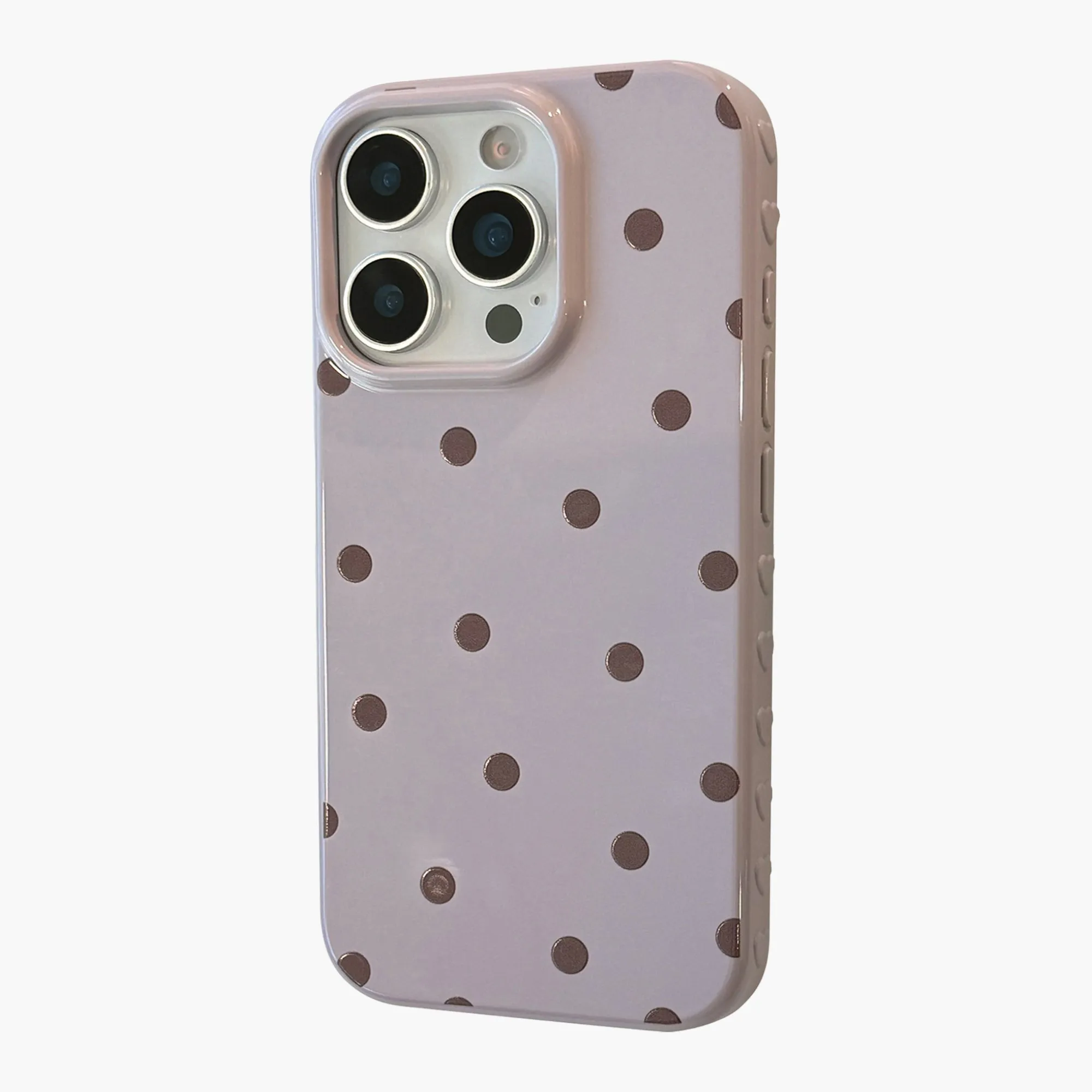 Anna-Kaci Polka Dot Phone Case with Glossy Finish Pattern Design Lightweight Protective Cover sold by Anna-Kaci