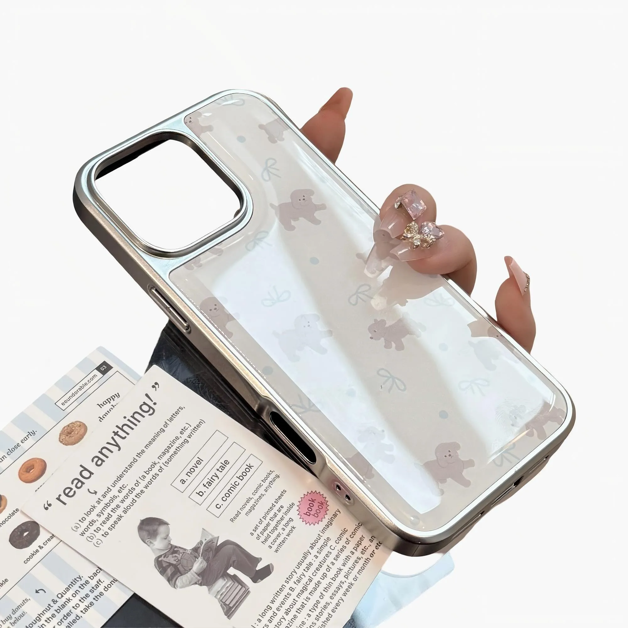 Anna-Kaci Clear Phone Case with Puppy Print Pattern Cute Dog Design Lightweight Protective Cover sold by Anna-Kaci product image thumbnail 4